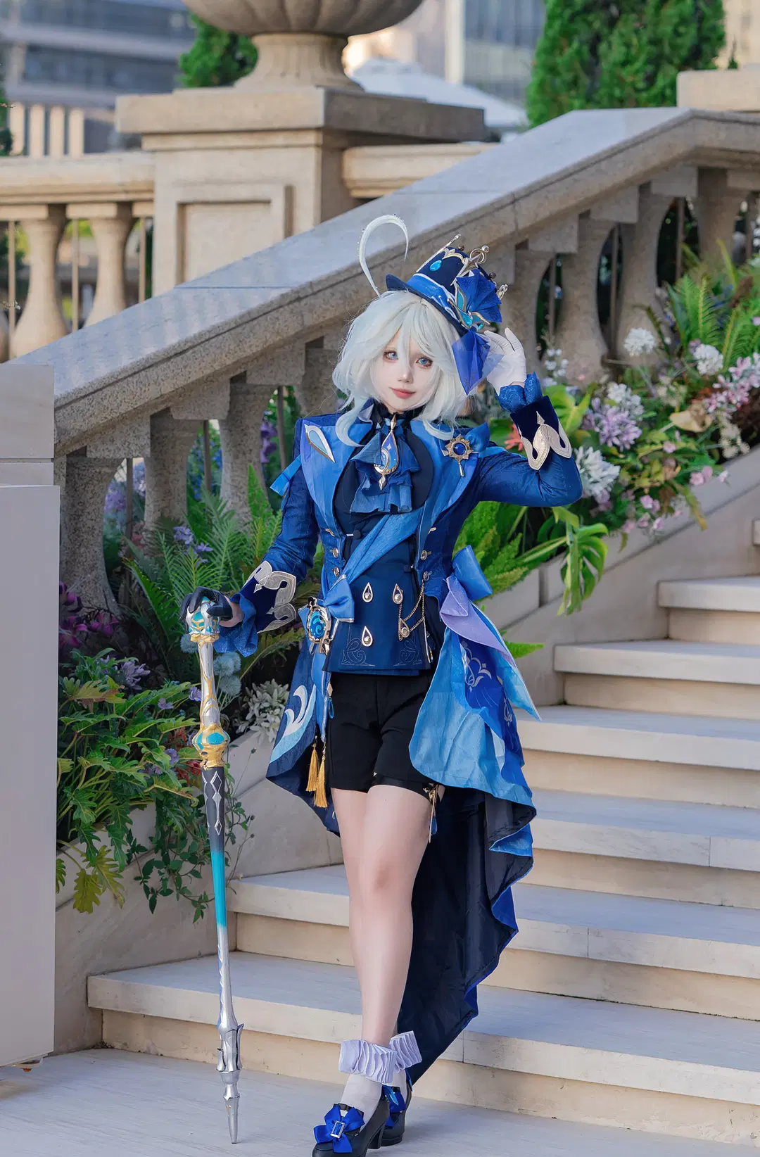 【芙宁娜cos】原神水神芙宁娜的外景正片记录 - 玉山铃 - 第7张