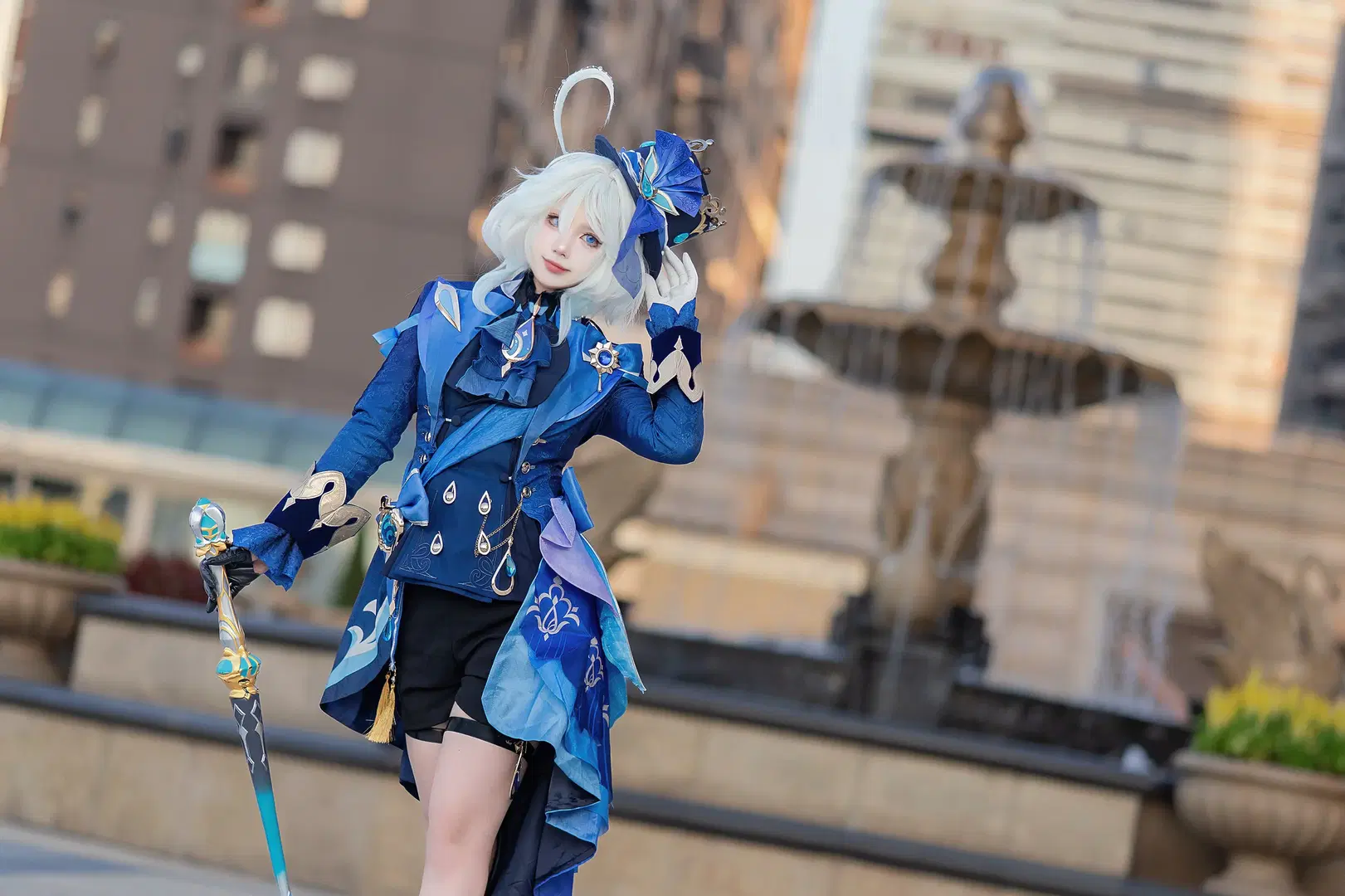 【芙宁娜cos】原神水神芙宁娜的外景正片记录 - 玉山铃 - 第9张