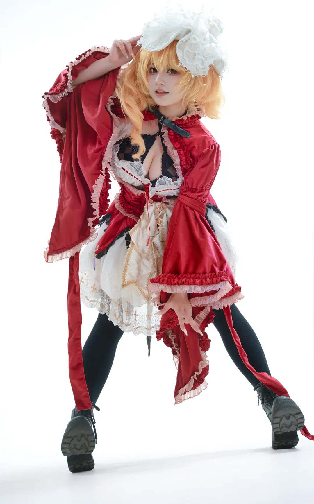 二次元, cosplay, 东方Project, 芙兰朵露cos, 黑丝
