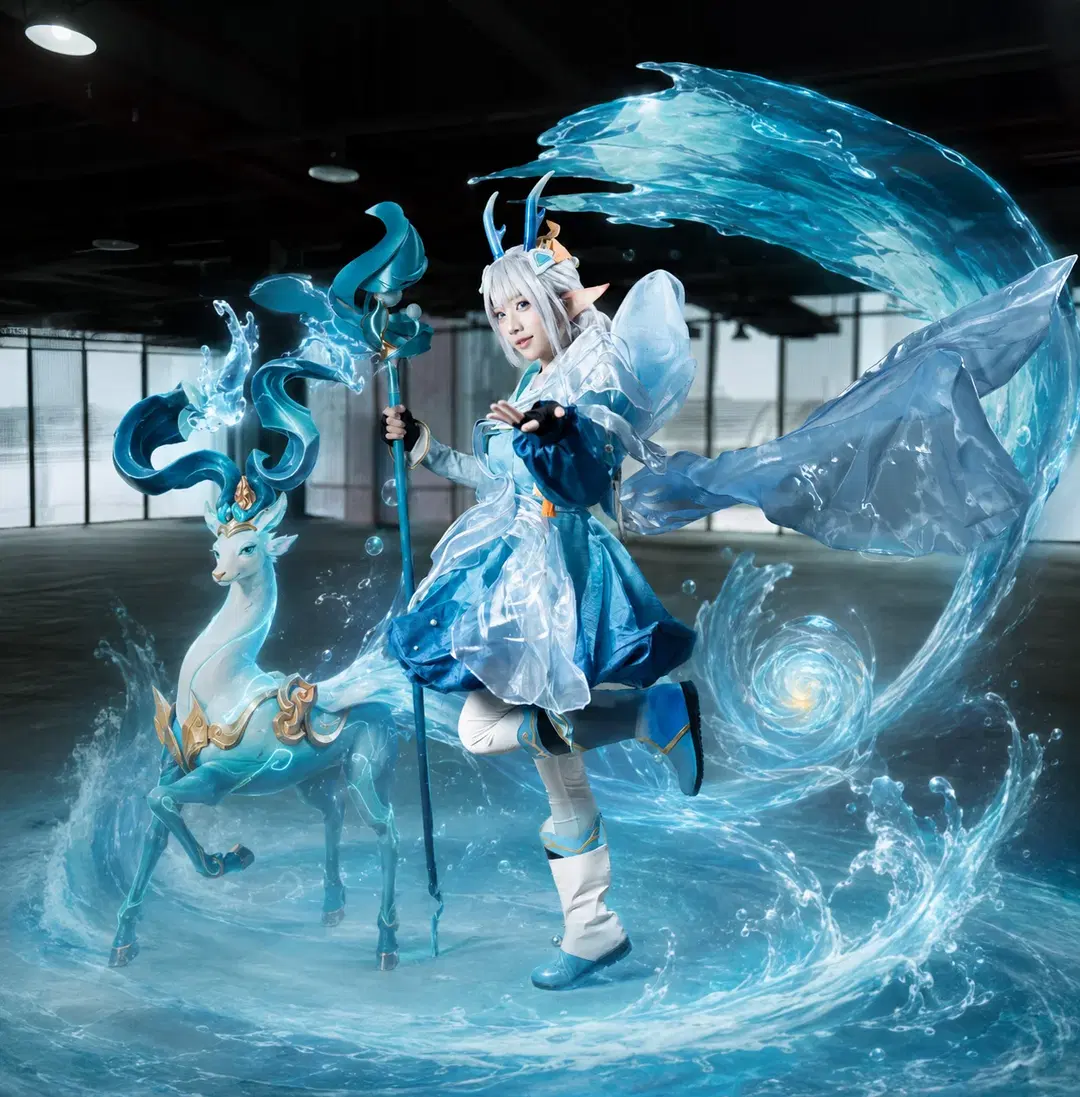 【瑤cos】碧波深處見靈鹿，化身王者峽谷的靈動之姿 - 梅林Merlin - 第2張