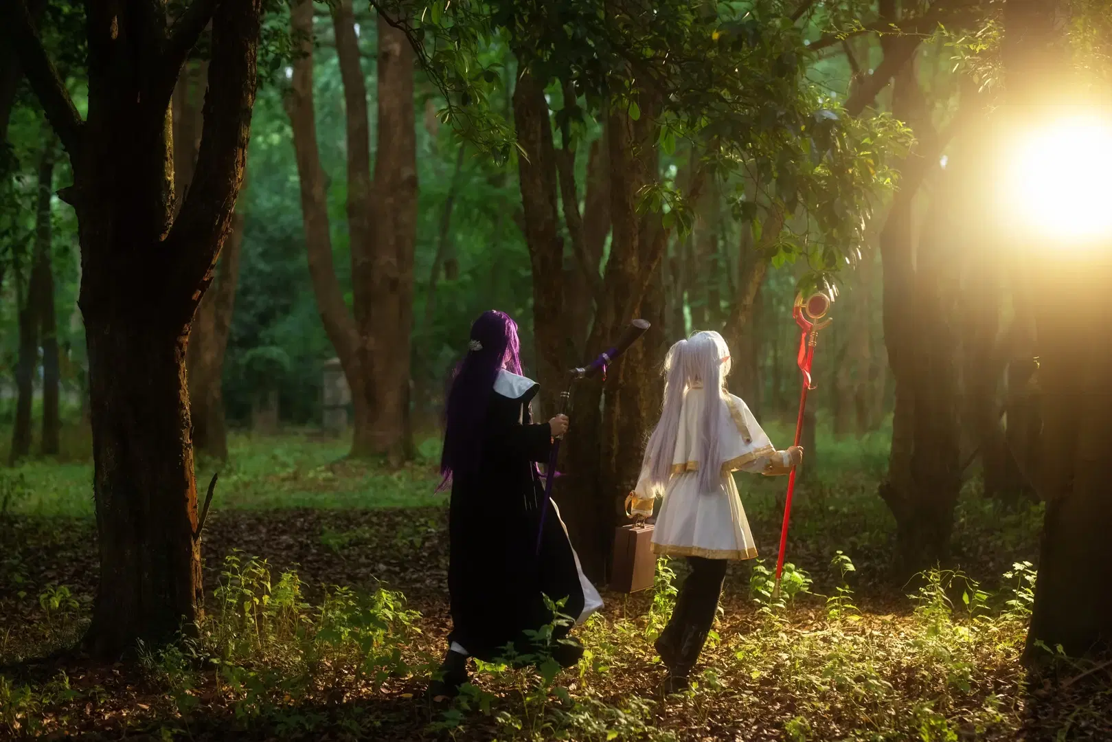 Blue-Clad Maiden's Flower sea cosplay and Forest Photoshoot Diary by 薯片全肯定 - Image 3