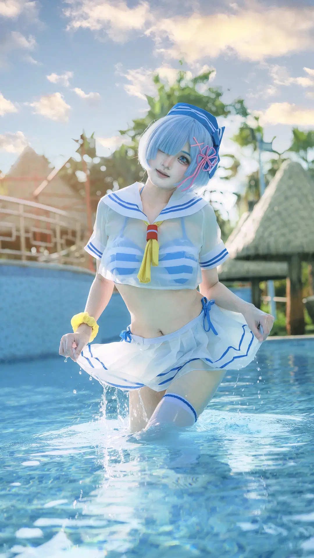 【レム コスプレ】『Re:ゼロから始める異世界生活』夏のプール限定スタイル - 不知名超气人摄影白晓泉 - 2枚目