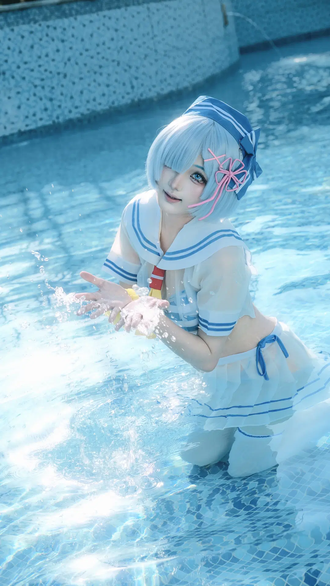 【レム コスプレ】『Re:ゼロから始める異世界生活』夏のプール限定スタイル - 不知名超气人摄影白晓泉 - 3枚目