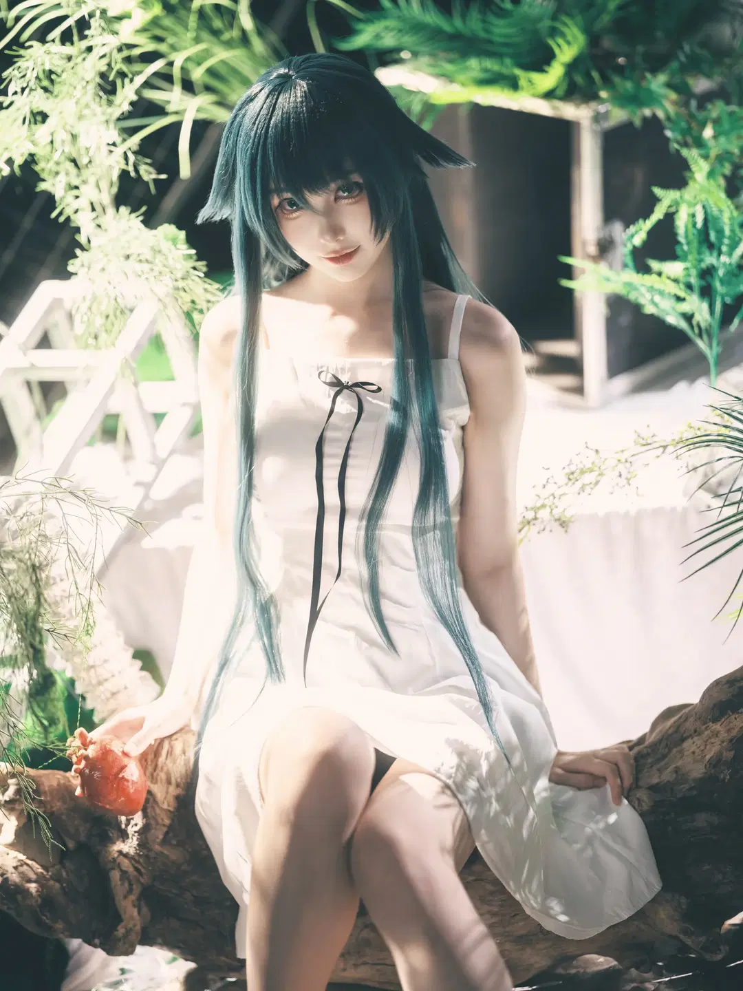 cosplay, 沙耶cos, 沙耶之歌, 室内搭景, 奇幻氛围