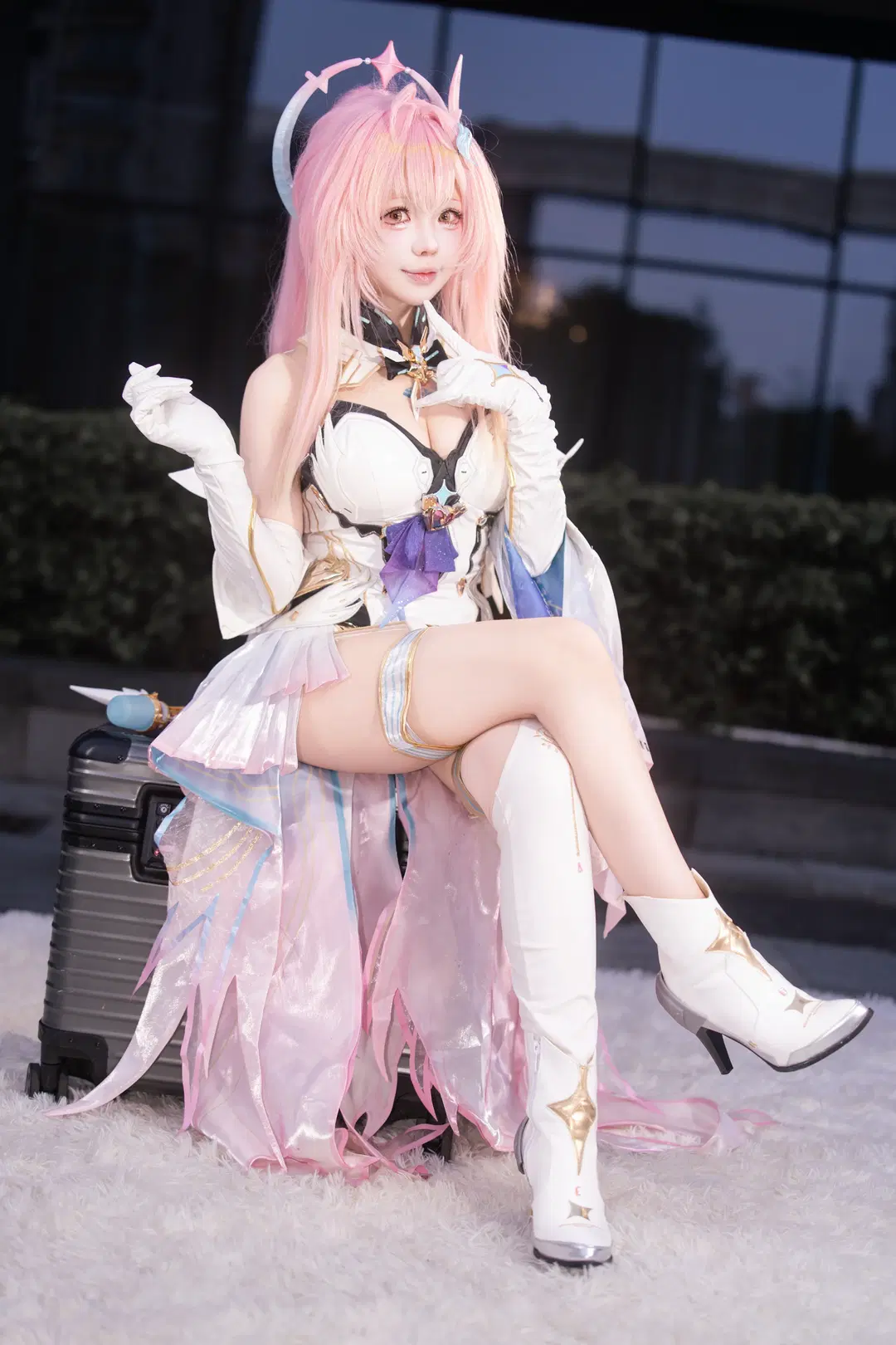 鸣潮, cosplay, 爱弥斯cos, 粉发少女, cicf漫展