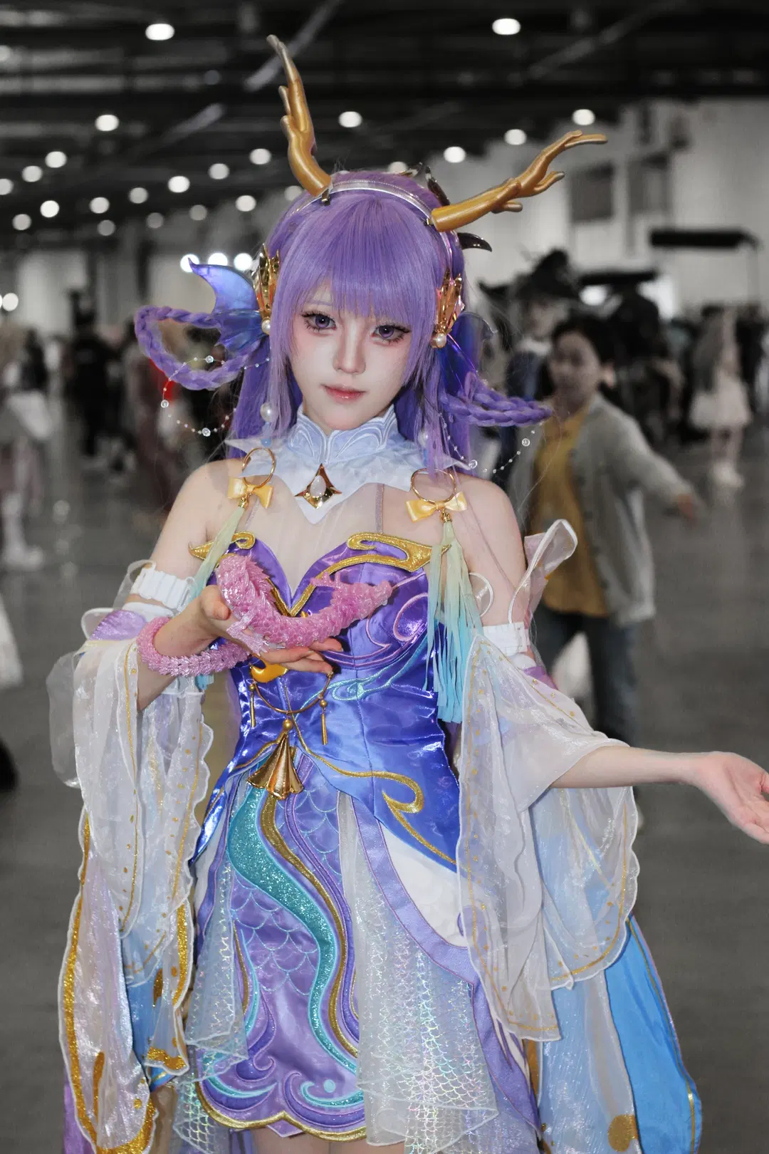Convention photos, Honor of Kings, Youlong Jinhua cosplay, DOYA colored contacts, fixed-axis highlight