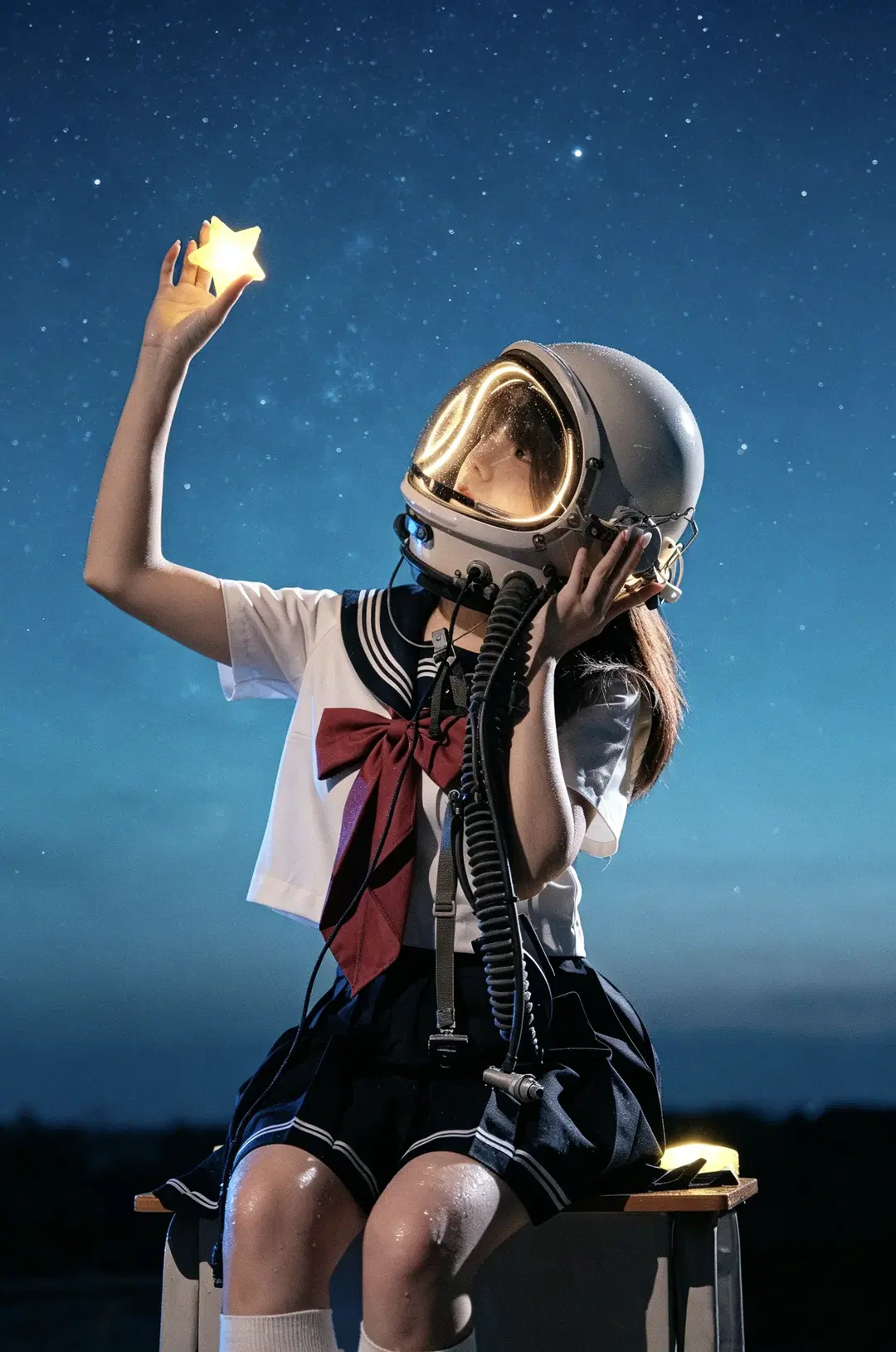 JK制服, 氛围感写真, 白丝, 宇航员写真, 星空摄影