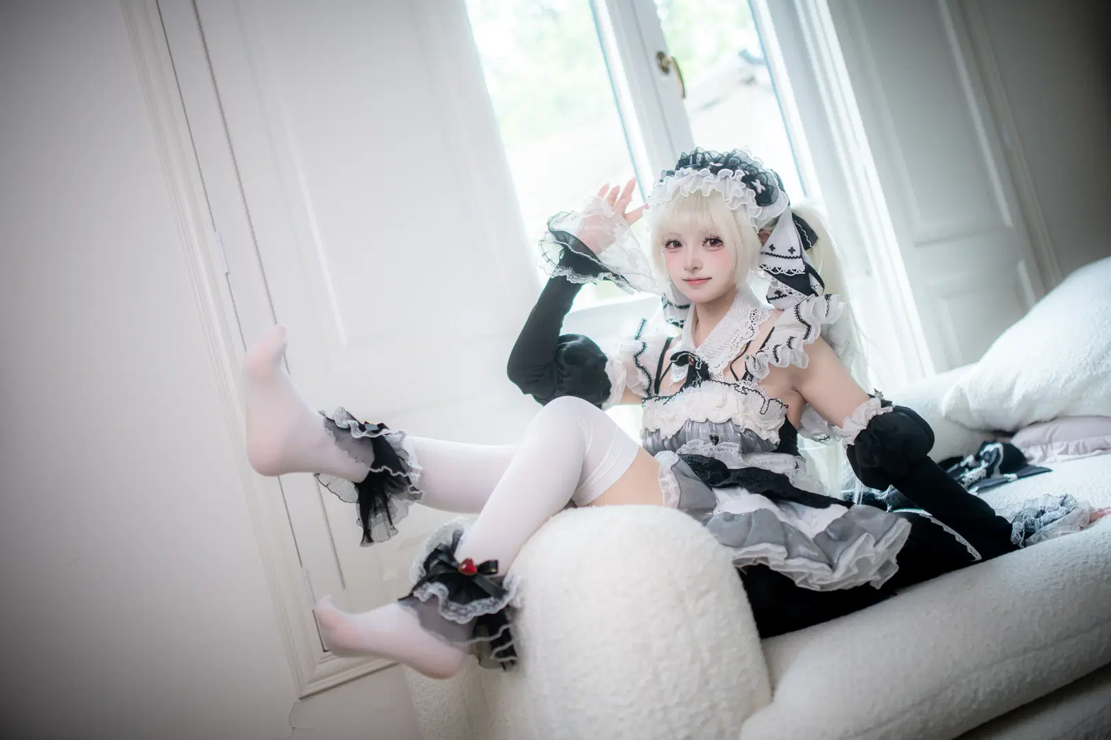 【フォーミダブル コスプレ】アズールレーン メイド服、白ストッキングとレースの絶妙な衝突 - mile7758 - 7枚目