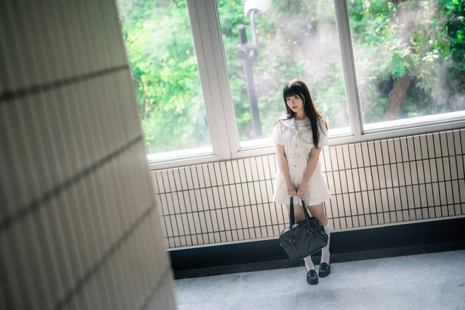 日系JK制服地铁站写真，感受日常校园氛围 - mile7758 - 第5张