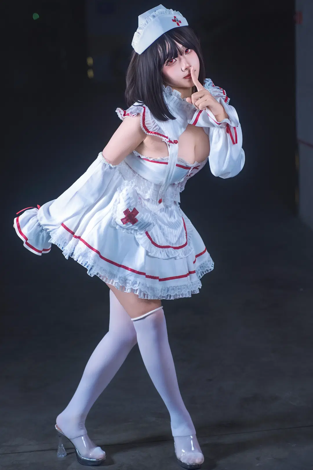 White stockings, Anime-style fashion, Nurse cosplay, Subculture moe vibe, Sugar Angel