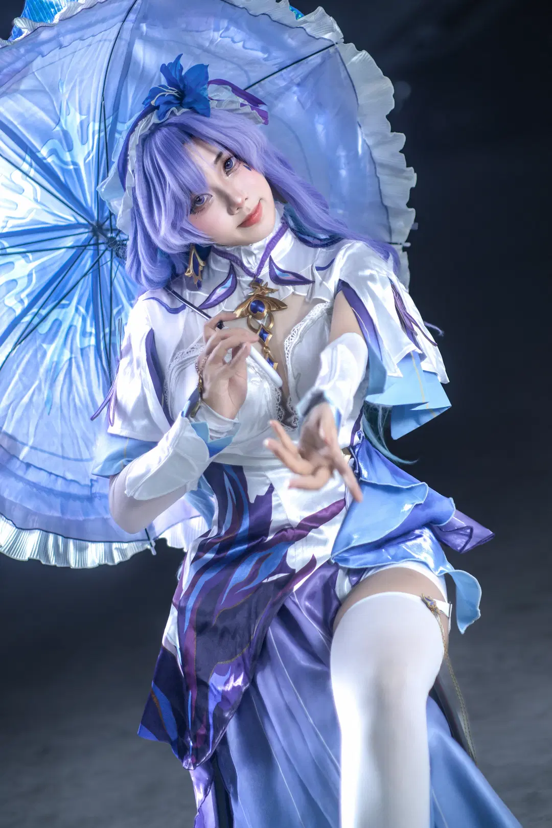 【坎特蕾拉cos】鸣潮深海里的蓝紫色幻影 - 鸽子 - 第4张