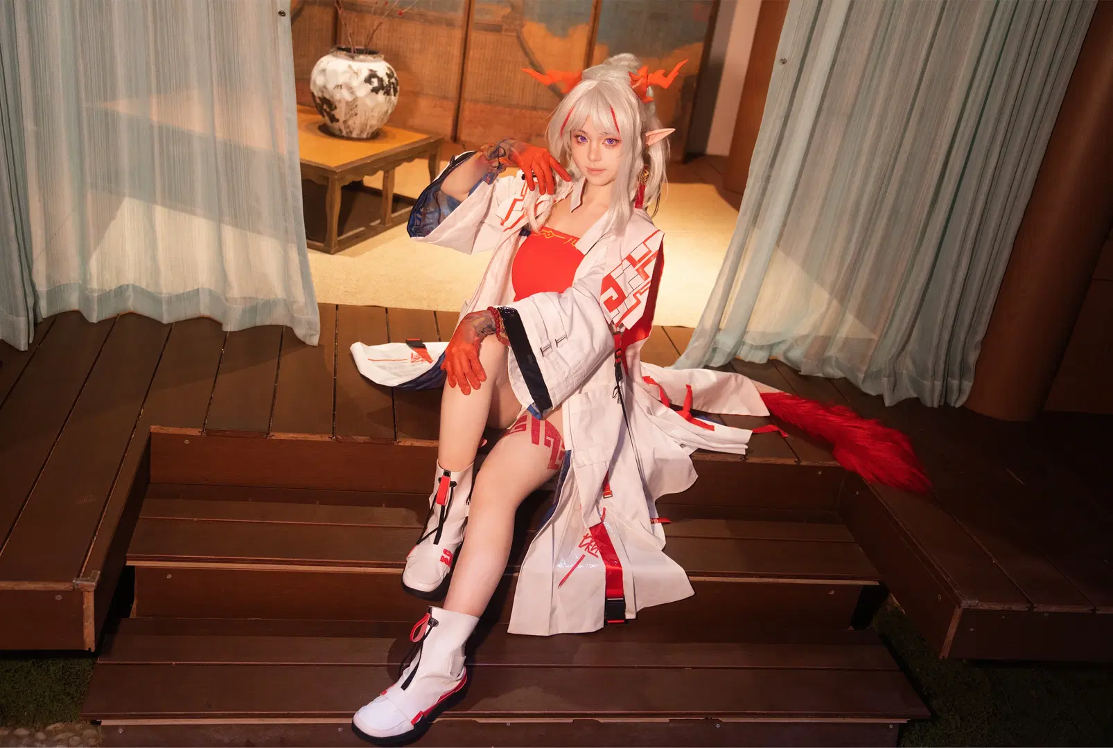 Anime-style photography, Arknights, Game cosplay, Nian cosplay, Photo return