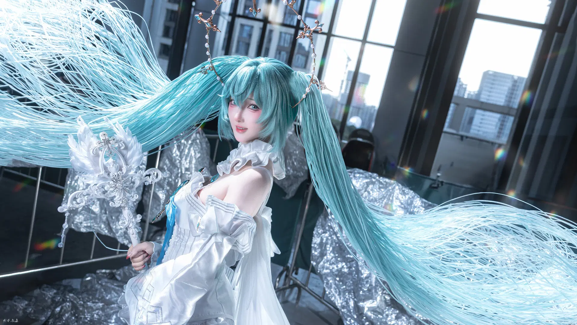 【初音未来cos】天使降临CICF，第一次出自己推的初音未来 - 羽生三未 - 第7张