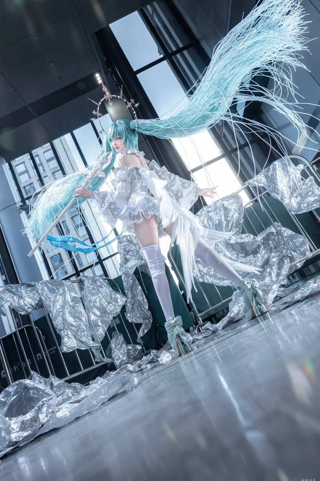 【初音未来cos】天使降临CICF，第一次出自己推的初音未来 - 羽生三未 - 第8张