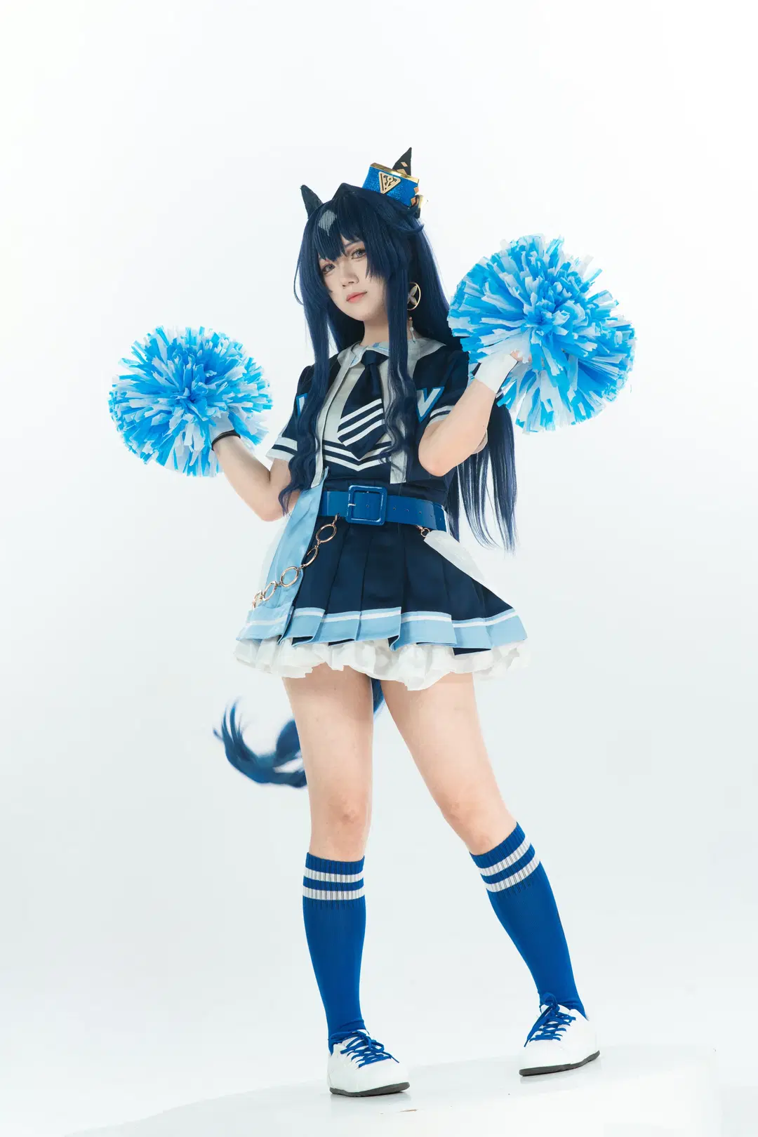 Umamusume: Pretty Derby, Animal ears, Stockings, Cheerleader cosplay, Verxina cosplay