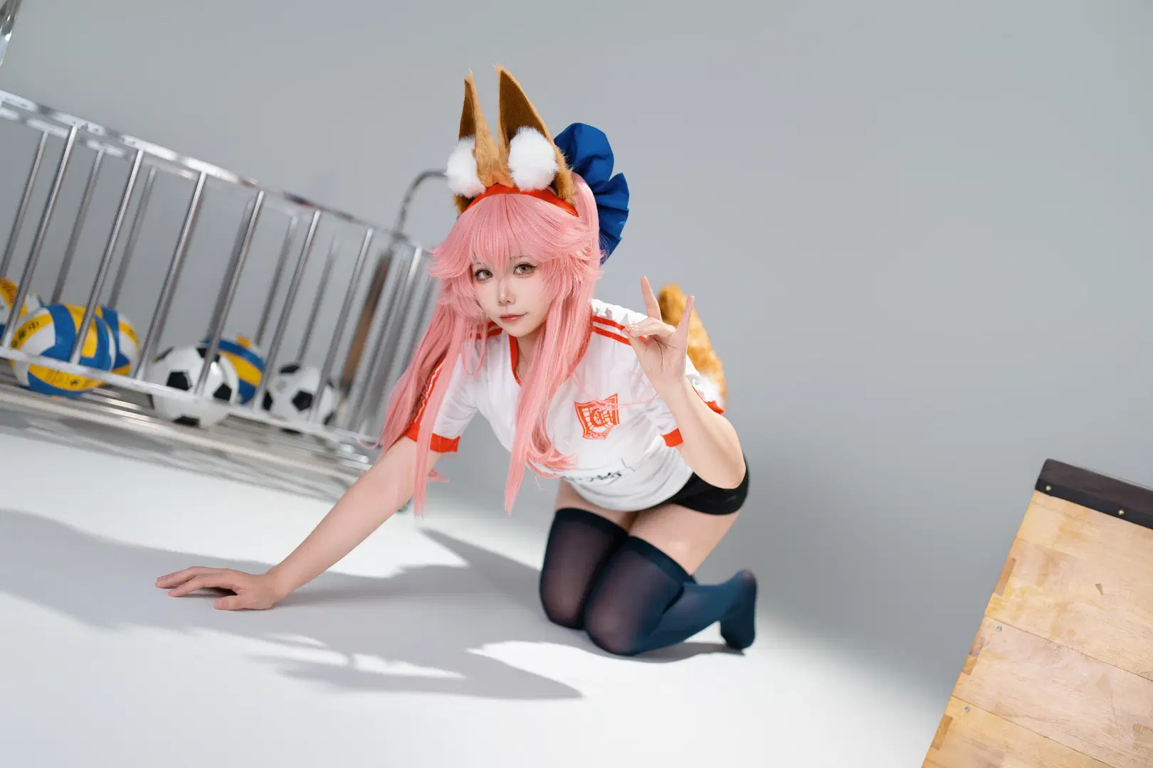 [Tamamo no Mae cosplay] Fate/Grand Order Tamamo no Mae's Sporty Style Experiment