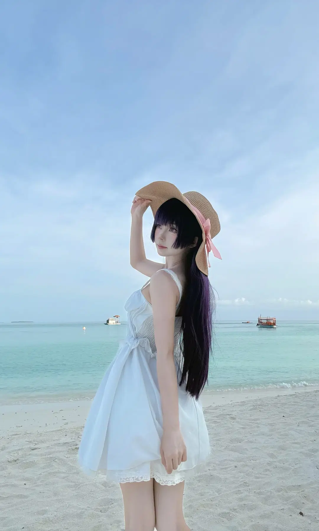 二次元少女, 五更琉璃cos, 黑猫cos, 我的妹妹哪有这么可爱, 马尔代夫旅拍