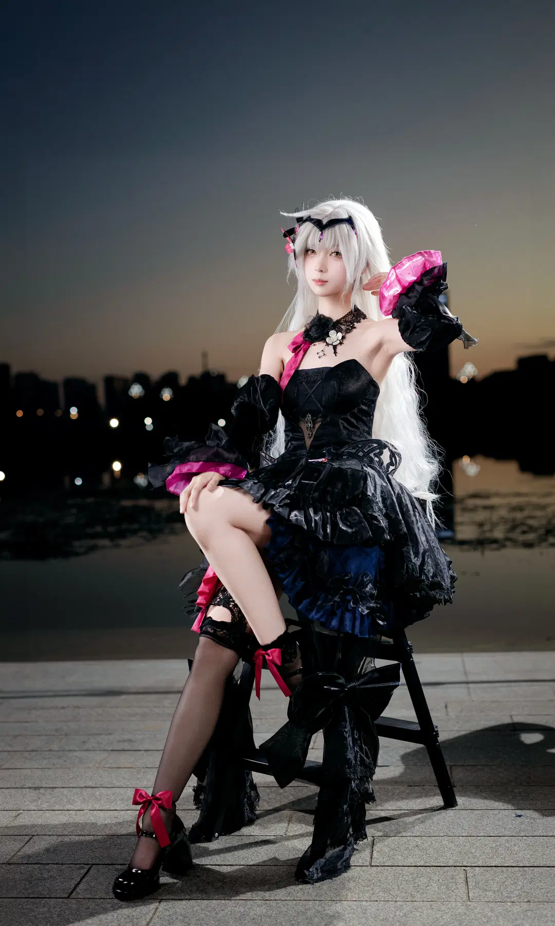 FGO, 黑贞德cos, 成都世界线漫展, 场照返图, 丝袜