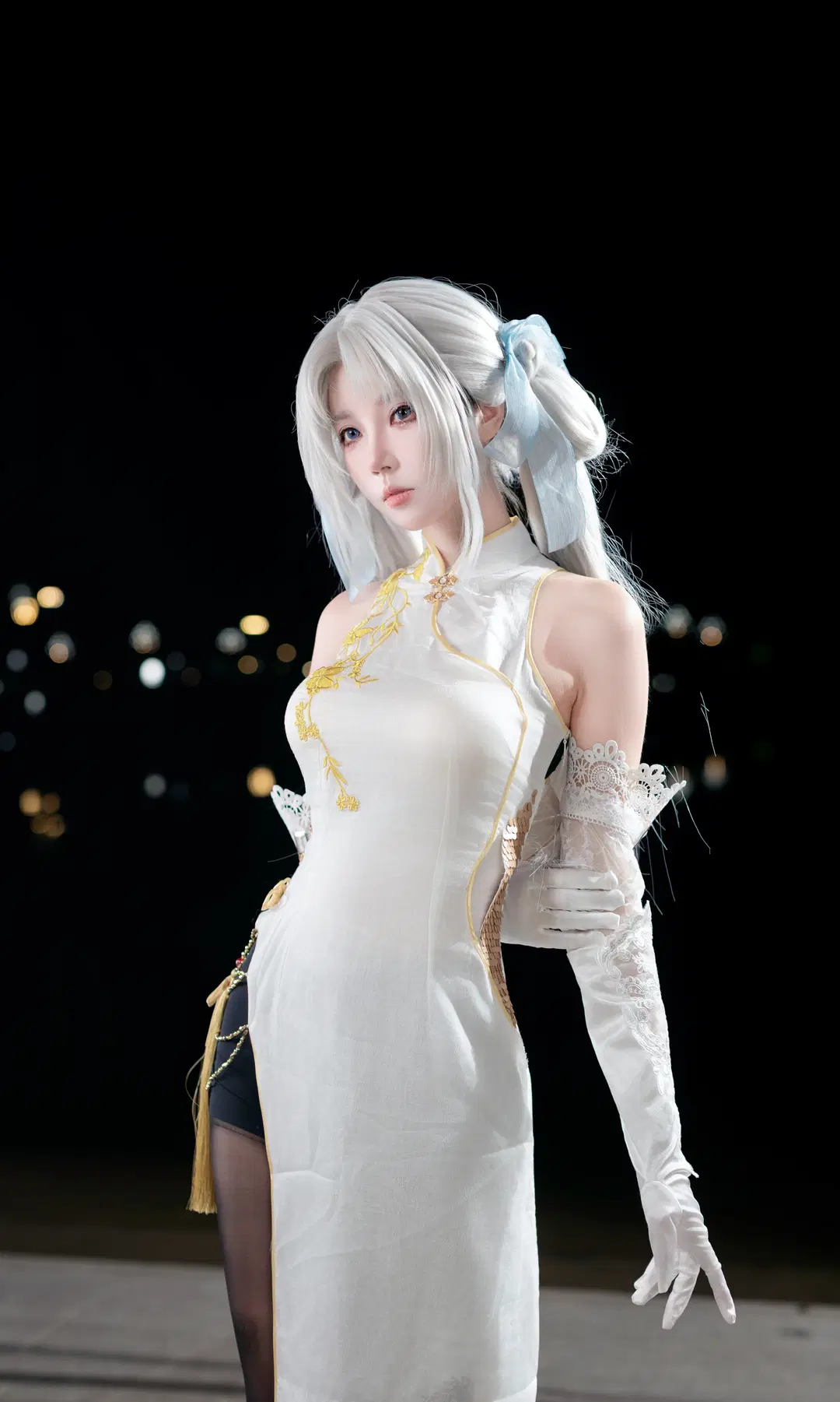 【顧清寒cos】永劫無間白旗袍漫展夜景返圖 - 欧卡司机罗师傅 - 第3張