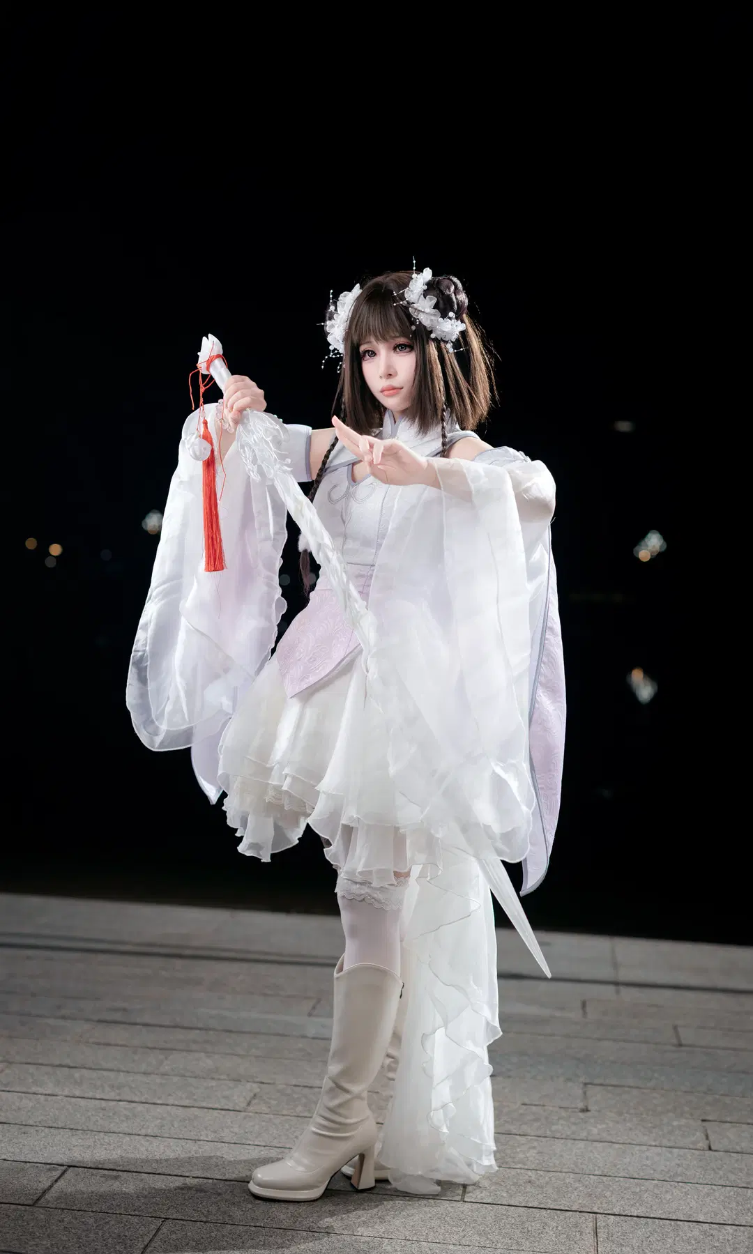 漫展返图, 古风cos, 成都世界线漫展, cosplay场照, 白丝袜