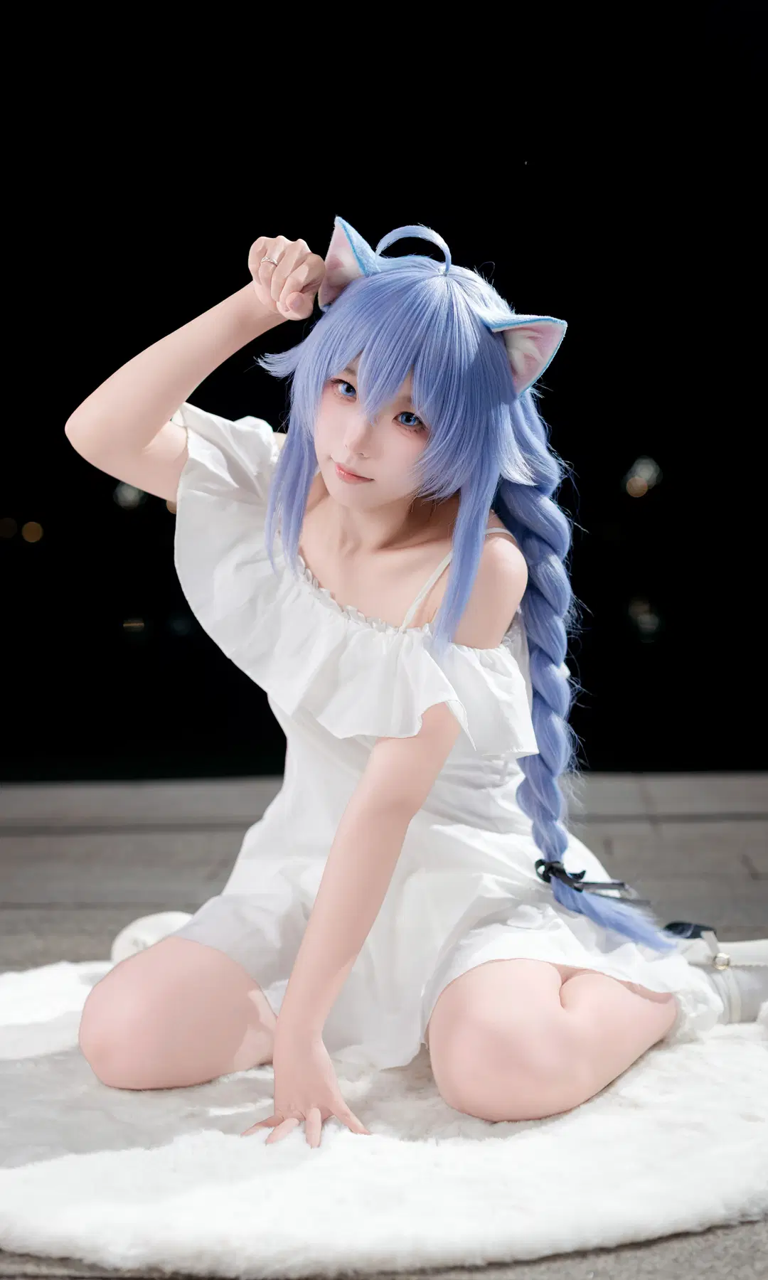 【洛琪希cos】无职转生 漫展夜景下的蓝发魔法师 - 欧卡司机罗师傅 - 第3张