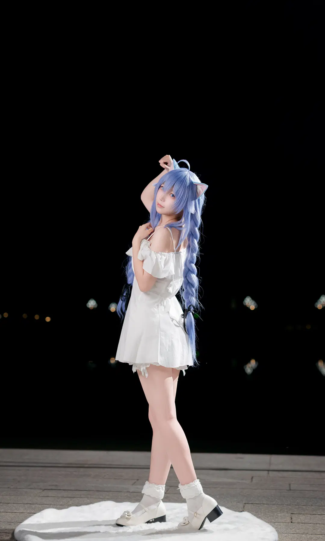 【Roxy cosplay】Mushoku Tensei: Jobless Reincarnation at Chengdu World Line Anime Exhibition: The Mage in a White dress with cat ears by 欧卡司机罗师傅 - Image 5