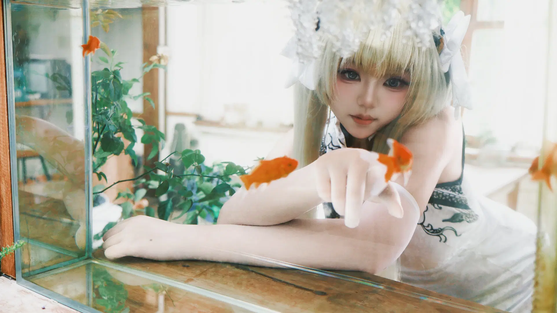 【穹妹cos】緣之空的白旗袍與白絲搭配 - Little Z - 第6張