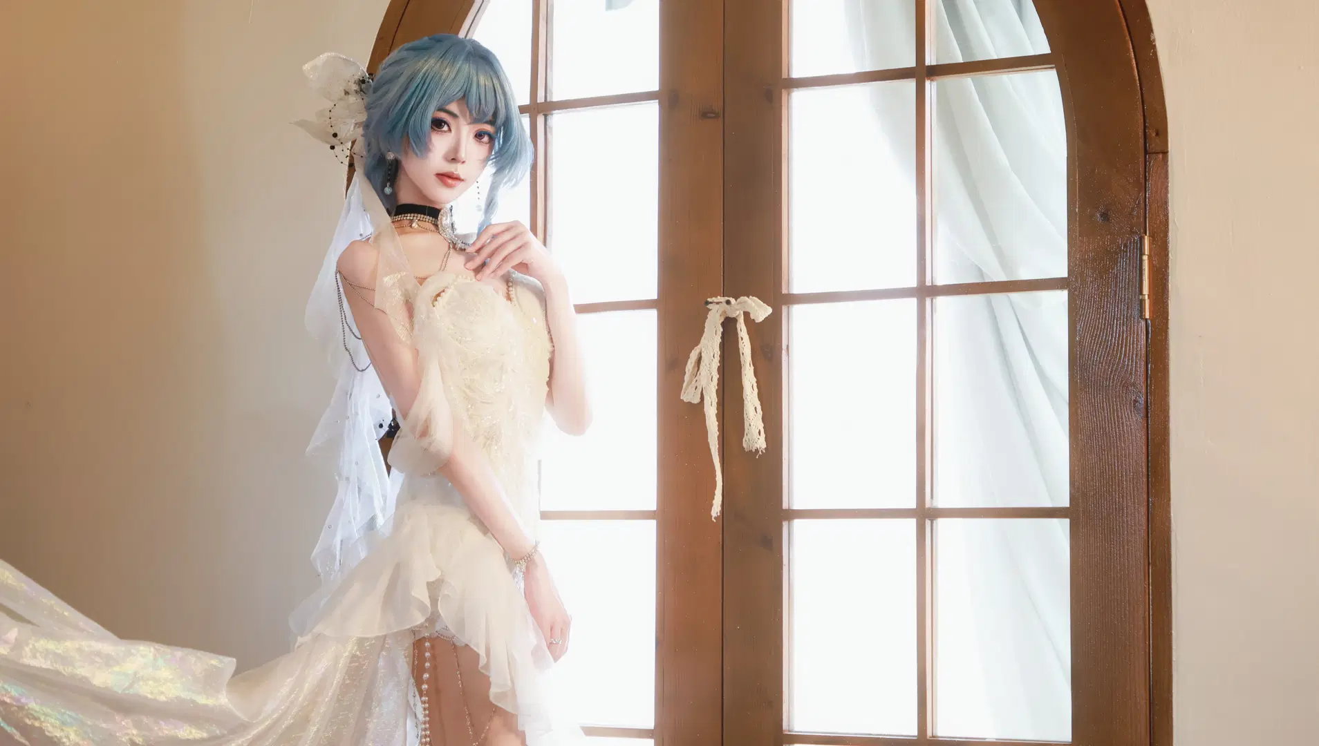 【守岸人cos】鸣潮海岸的梦幻白纱 - Little Z - 第7张
