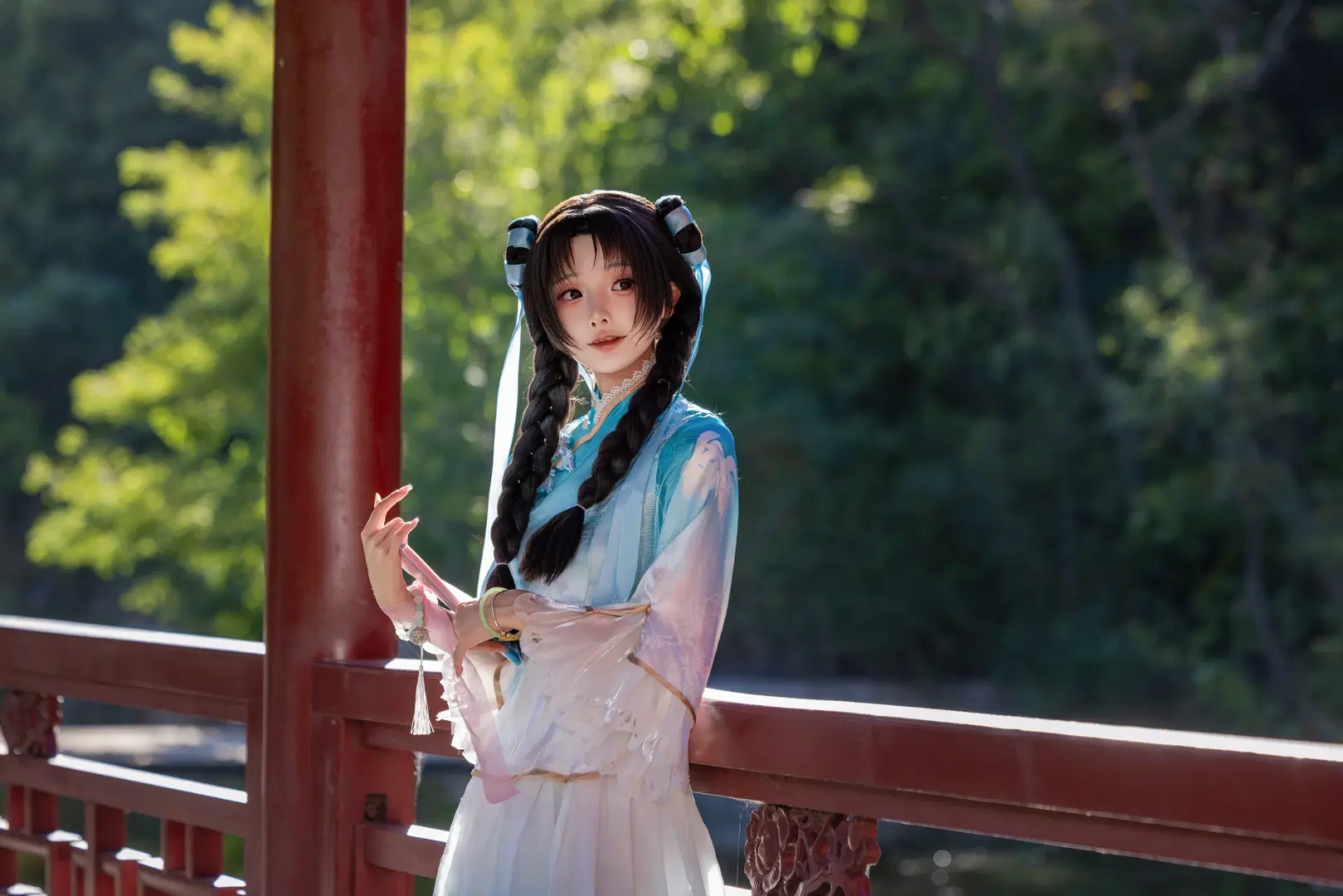 Honor of Kings, Xishi cosplay, Ancient style cosplay, Chinese-style photography, Poetic Rain in Jiangnan