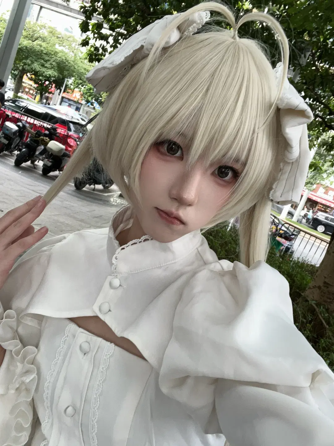 【春日野穹cos】十二年后再战穹妹，这套白色洋装太有挑战性了 - -祈郁KiYui- - 第3张
