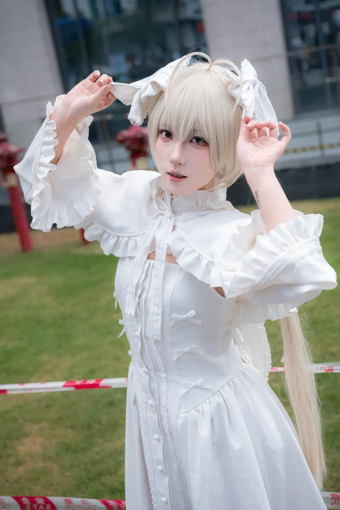 [Kasugano Sora cosplay] Outdoor photoshoot log in a White dress on Day 1 of CICF Anime convention by -祈郁KiYui- - Image 4