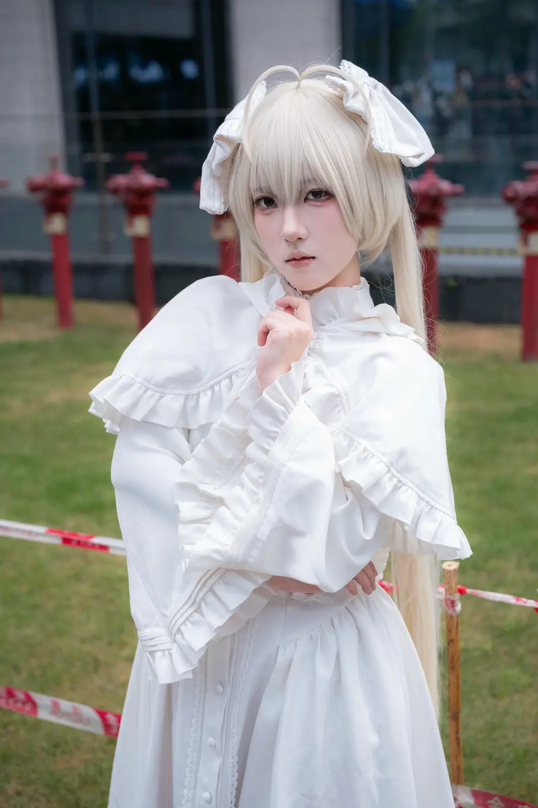 [Kasugano Sora cosplay] Outdoor photoshoot log in a White dress on Day 1 of CICF Anime convention by -祈郁KiYui- - Image 5