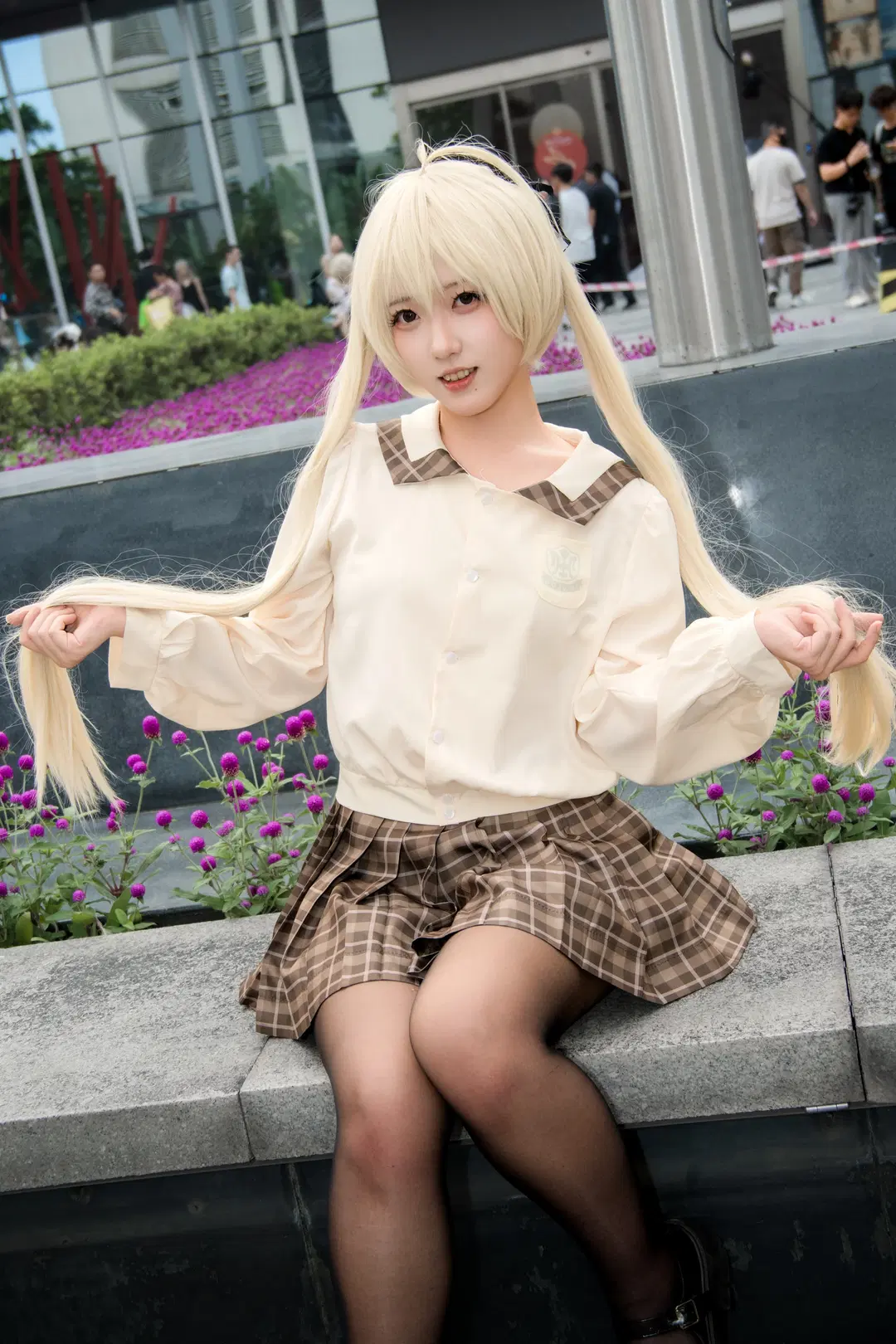 【穹妹cos】风吹过漫展，棕色格纹校服的秋日漫展返图 - -祈郁KiYui- - 第6张