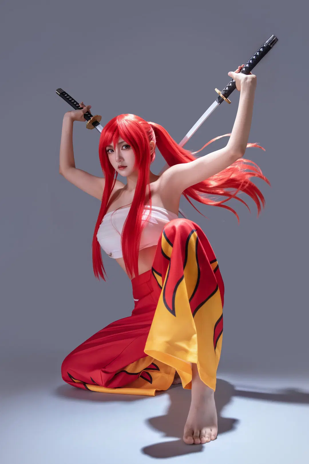 妖精的尾巴艾露莎cos，双刀姿势动作拍摄分享 - 海海📸 - 第11张