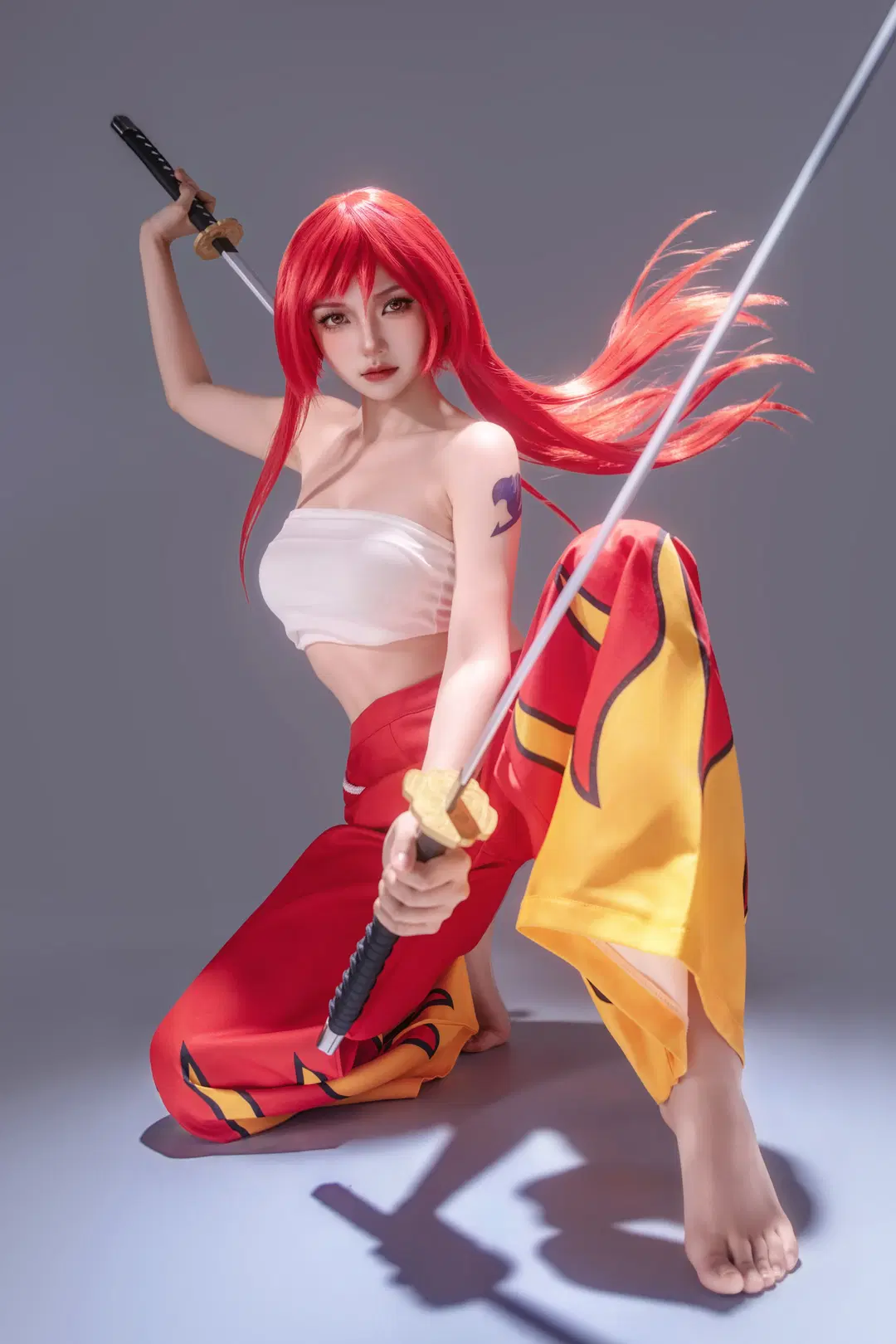 妖精的尾巴艾露莎cos，双刀姿势动作拍摄分享 - 海海📸 - 第3张