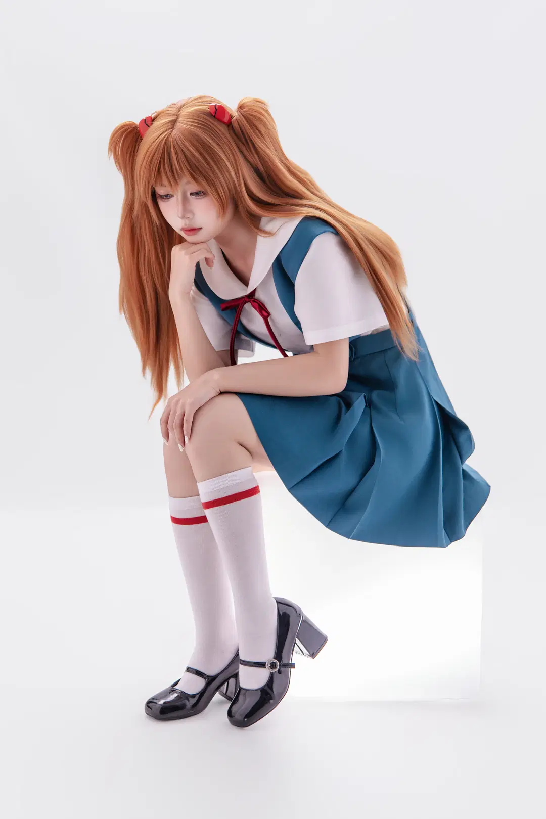 【明日香cos】EVA校服明日香，发光体上的拍摄尝试 - 海海📸 - 第10张