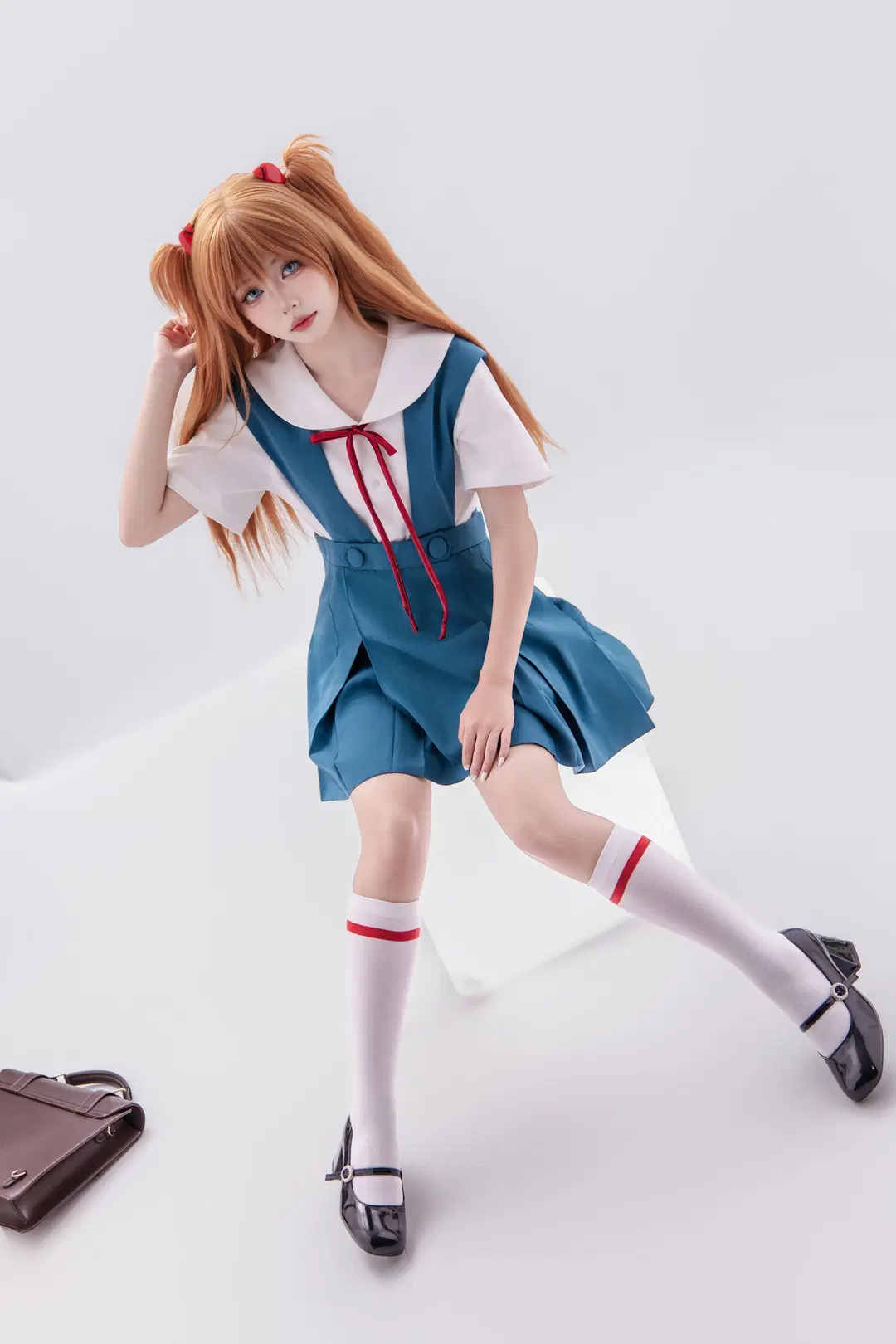 【明日香cos】EVA校服明日香，发光体上的拍摄尝试 - 海海📸 - 第12张