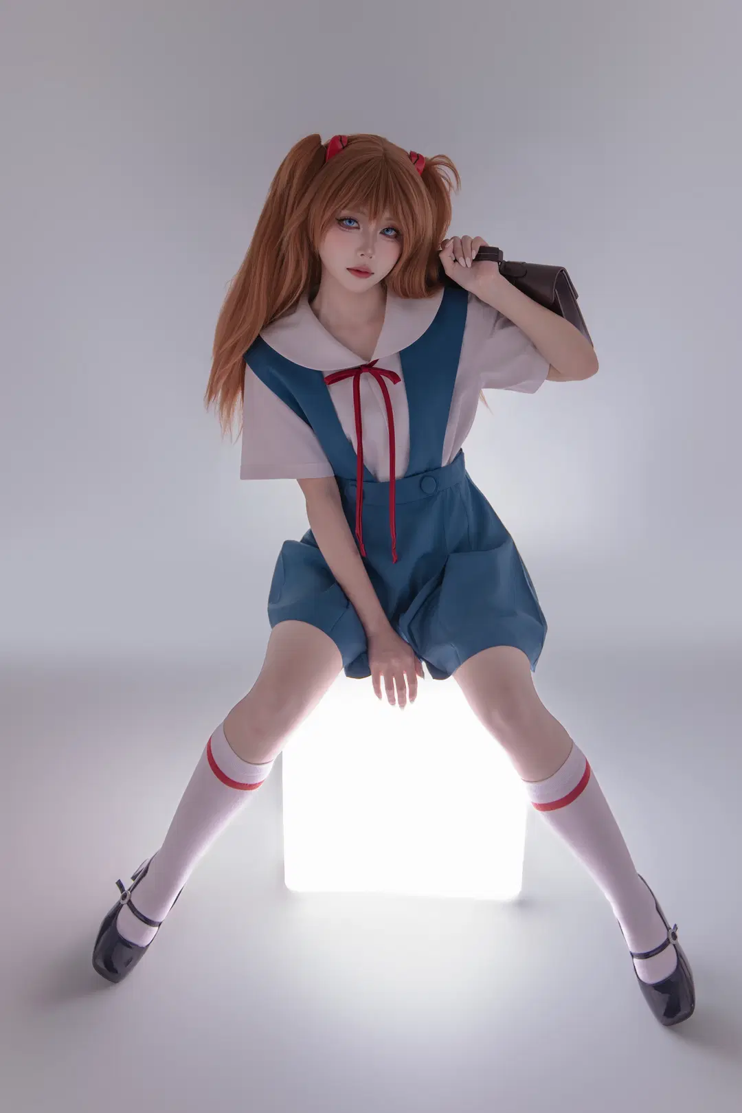 【明日香cos】EVA校服明日香，发光体上的拍摄尝试 - 海海📸 - 第13张