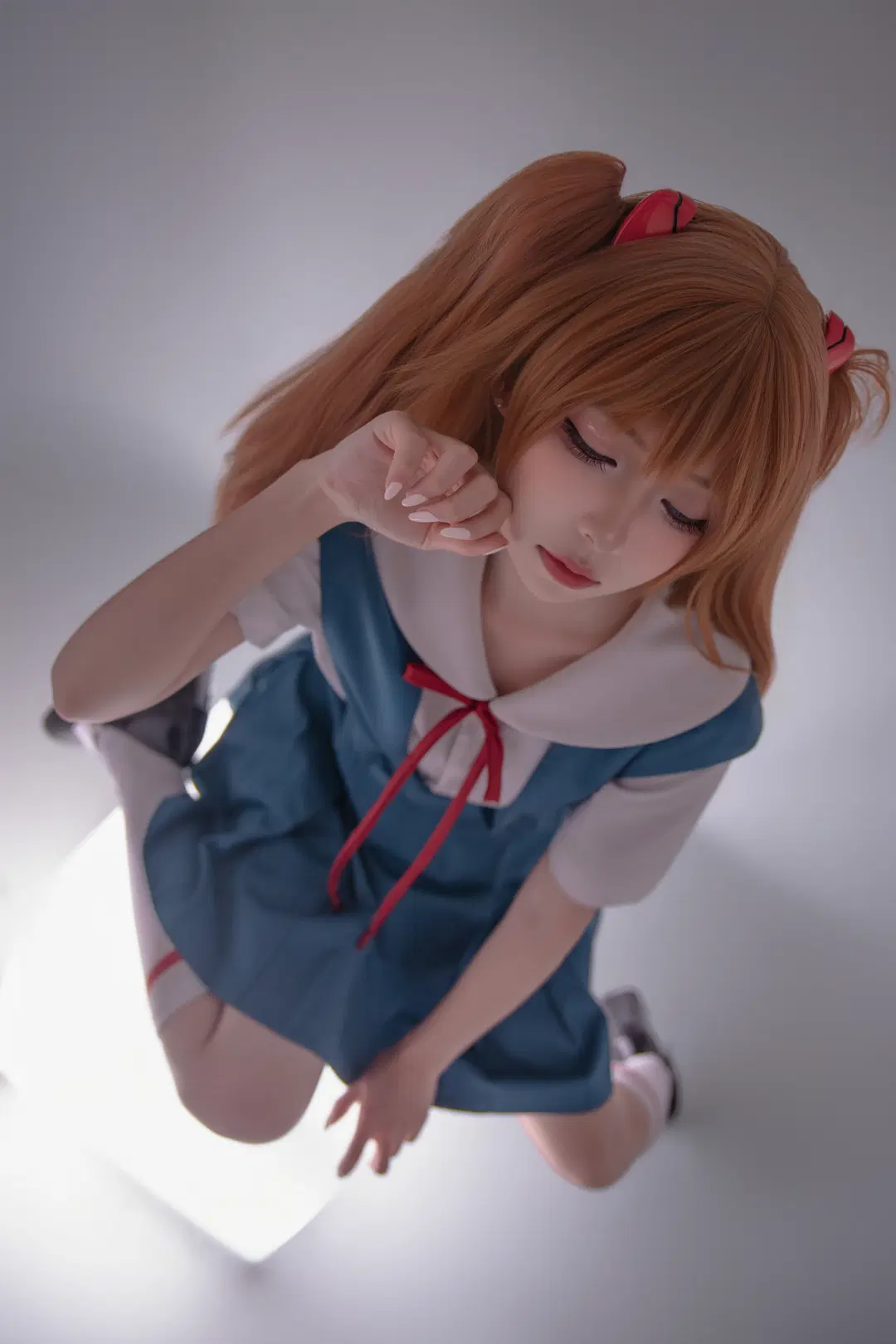 【明日香cos】EVA校服明日香，发光体上的拍摄尝试 - 海海📸 - 第3张
