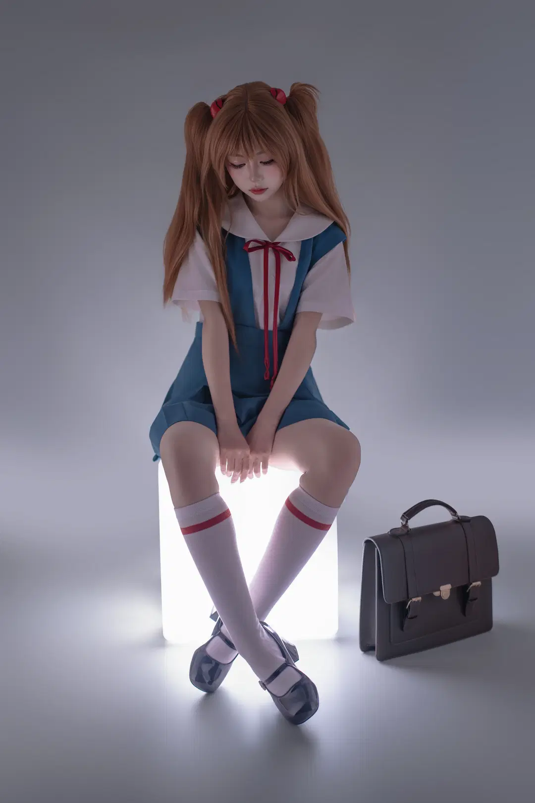 【明日香cos】EVA校服明日香，发光体上的拍摄尝试 - 海海📸 - 第4张