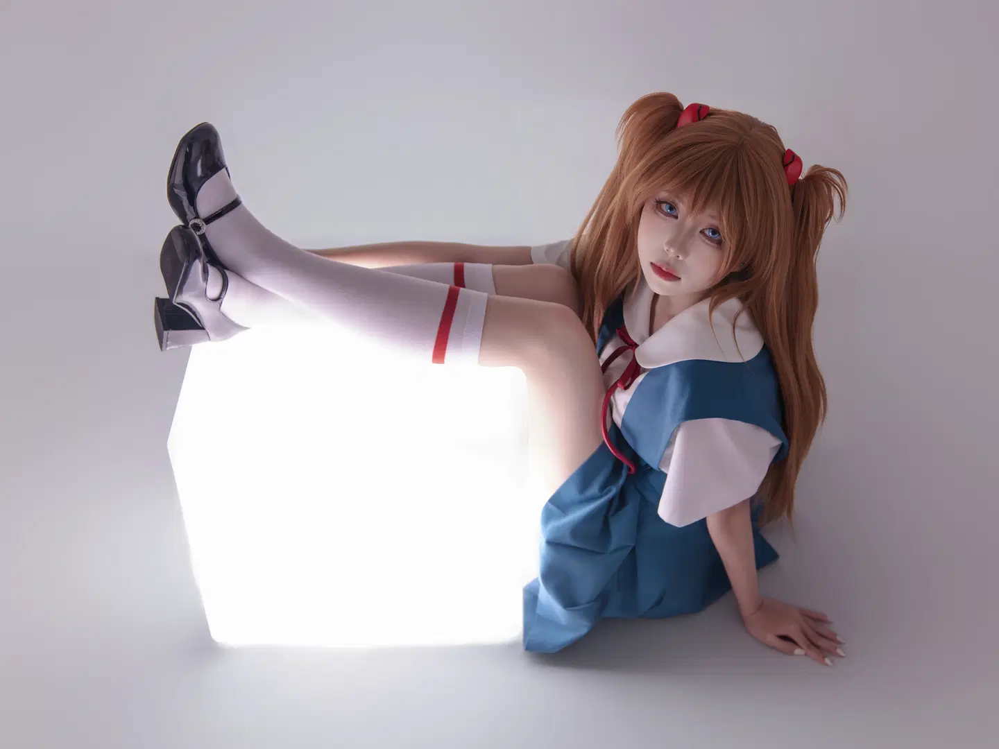 【明日香cos】EVA校服明日香，发光体上的拍摄尝试 - 海海📸 - 第7张