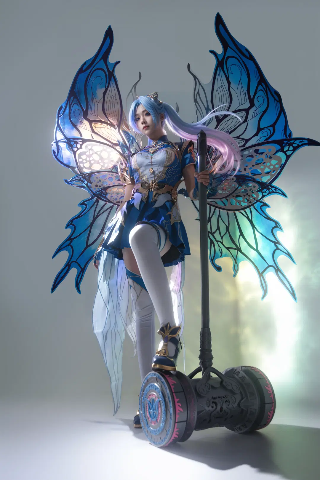 唐舞桐cos, 斗罗大陆, 白丝, cosplay正片, 蝴蝶翅膀