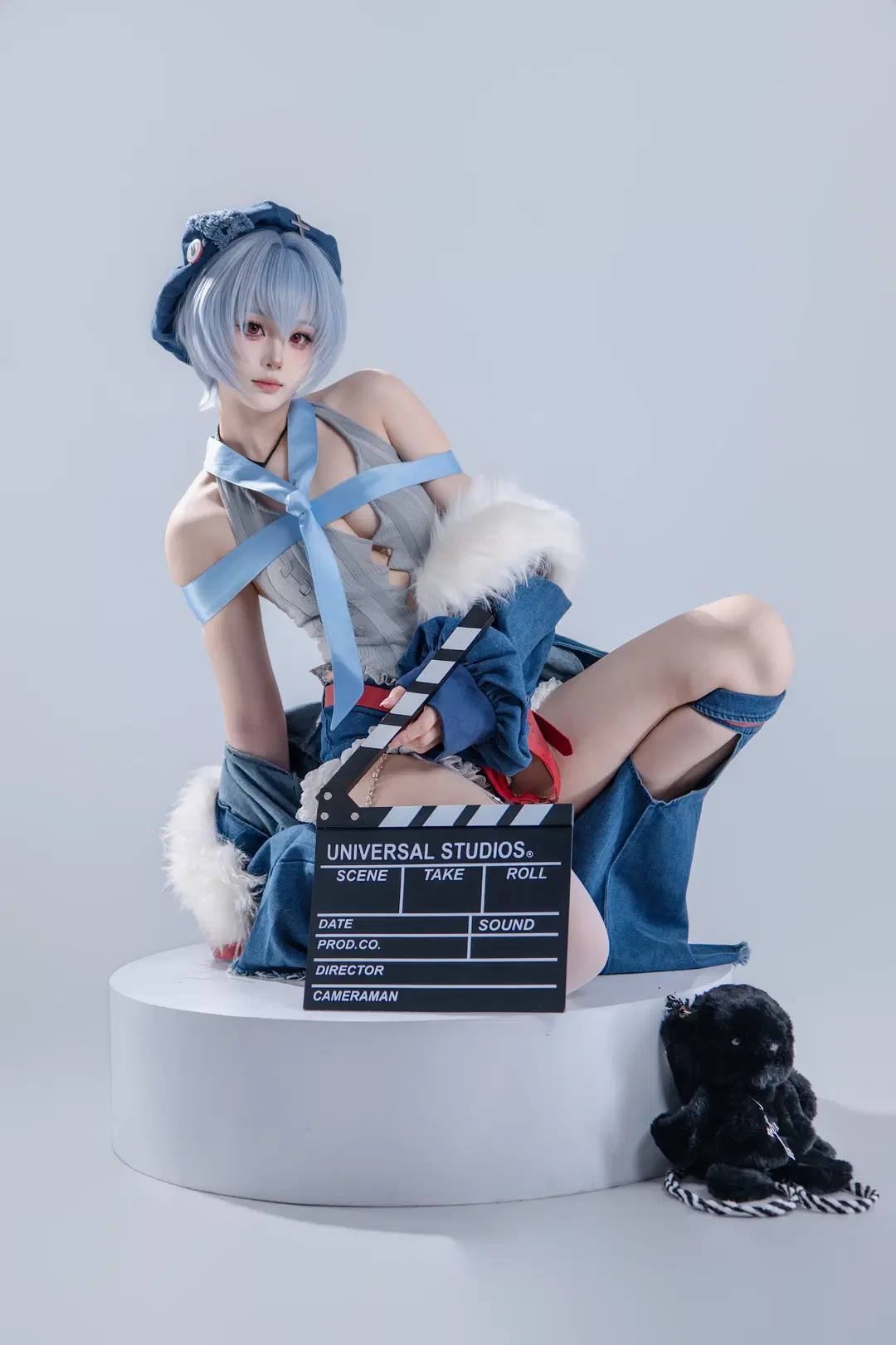 【綾波レイコスプレ】『新世紀エヴァンゲリオン』ロック風カチンコ撮影スナップ - 海海📸 - 3枚目