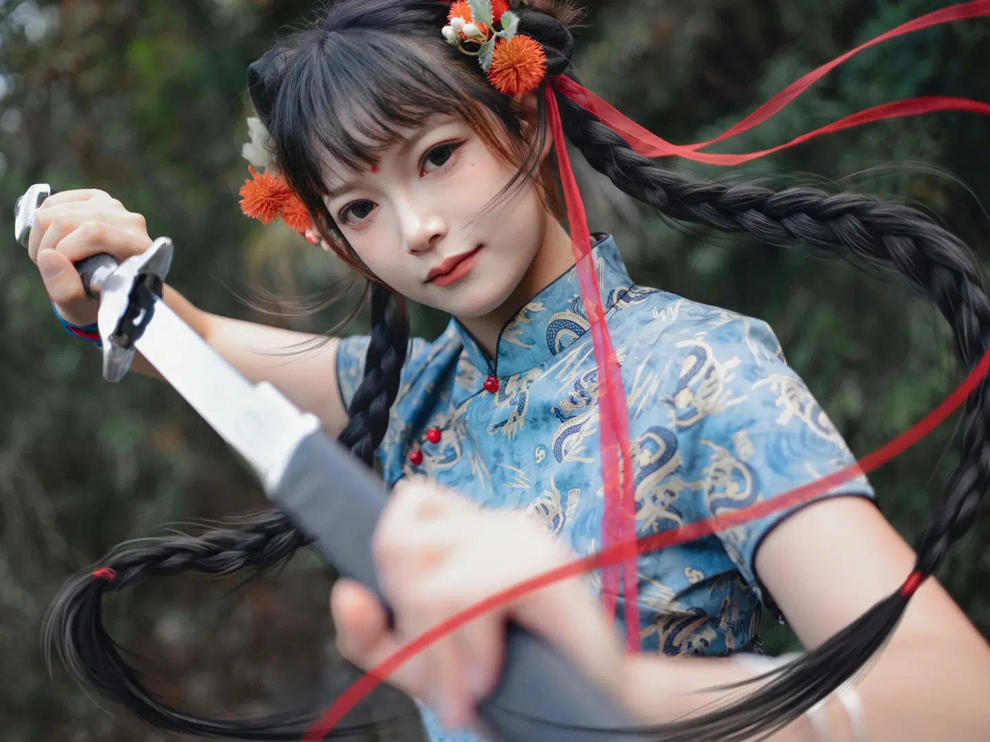 二次元撮影, チャイナドレスコスプレ, 中華娘, 中国風写真, 武侠風写真
