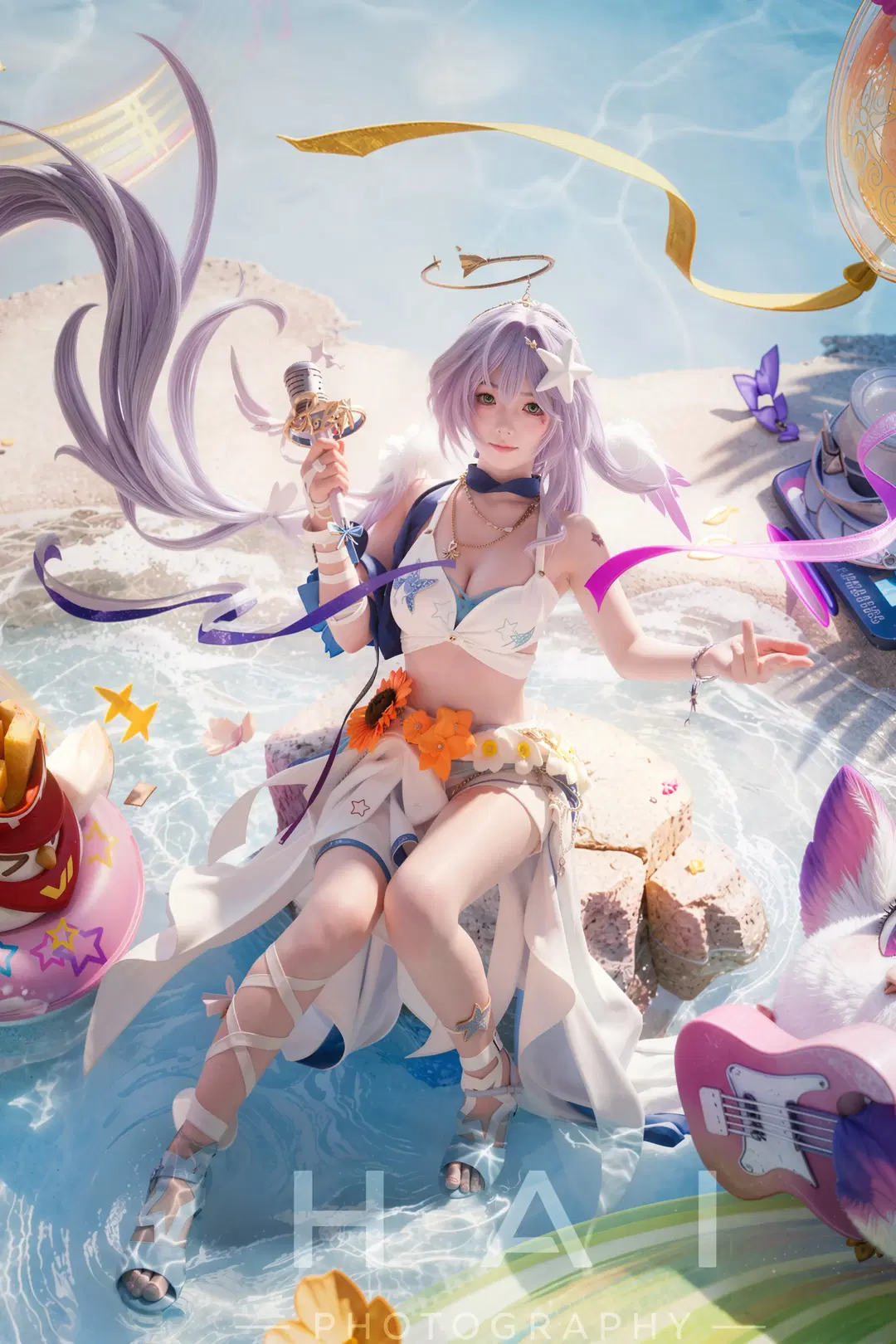 二次元摄影, 崩坏星穹铁道, 知更鸟cos, 水着cos, 知更鸟晴歌