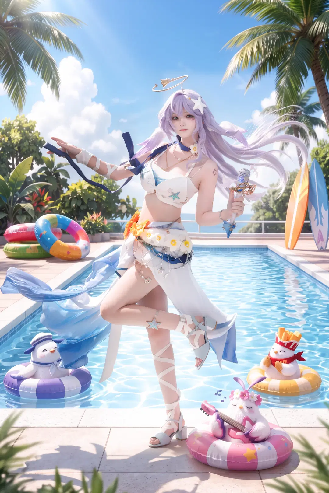 二次元摄影, cos正片, 知更鸟cos, 泳装cos, 知更鸟晴歌