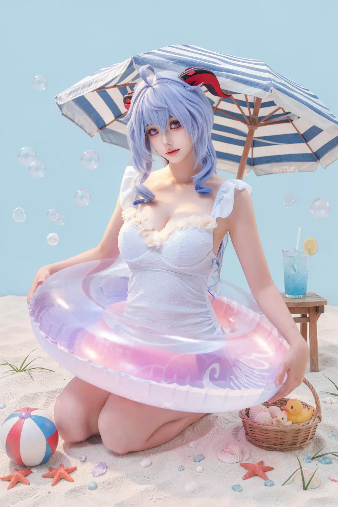 【甘雨cos】夏日沙灘泳裝私設九宮格 - 海海📸 - 第10張