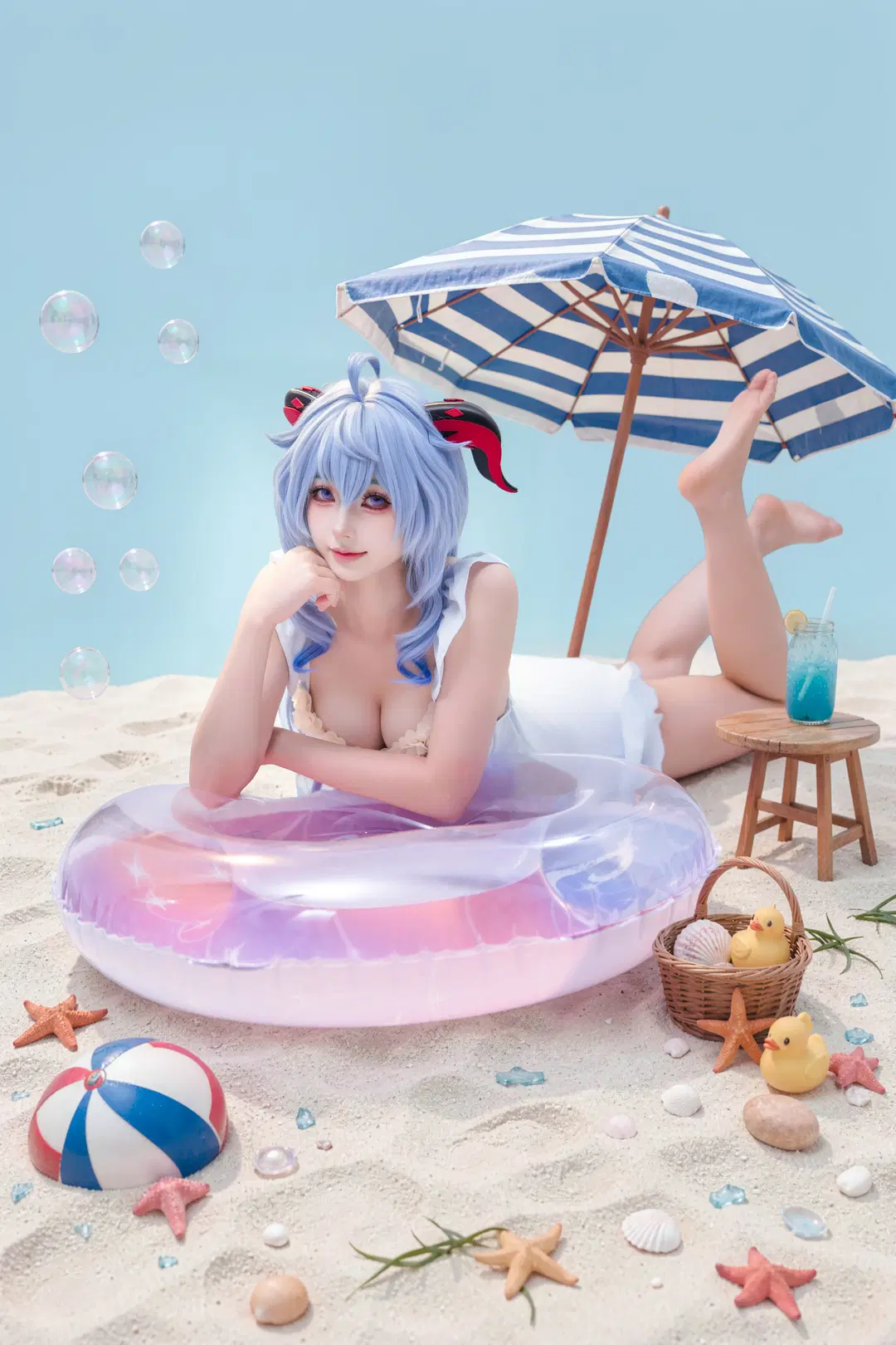 【甘雨cos】夏日沙灘泳裝私設九宮格 - 海海📸 - 第9張