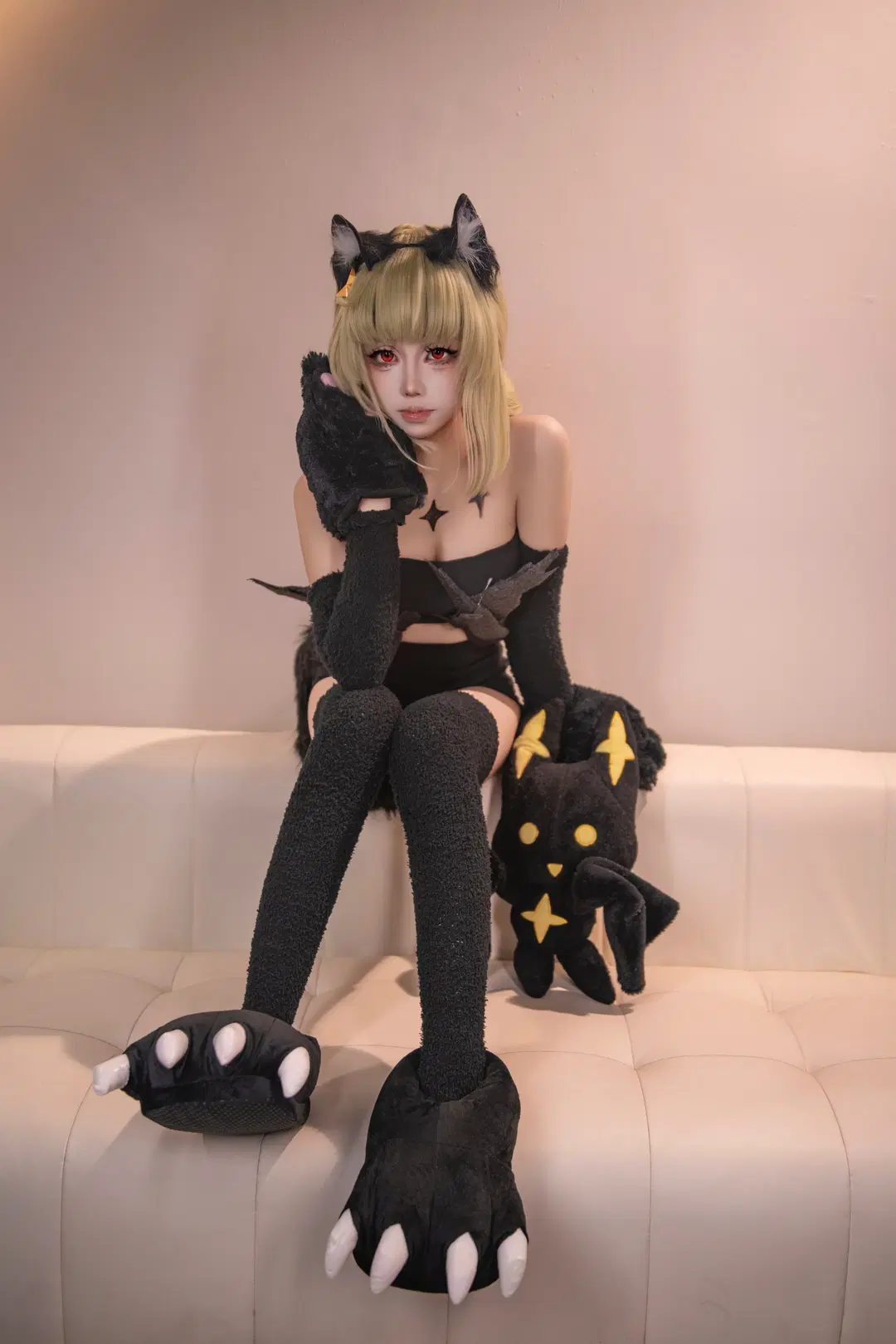 【阿良河キウィ コスプレ】『魔法少女にあこがれて』猫系魔法少女のダークポップな魅力 - 星游酱 - 4枚目