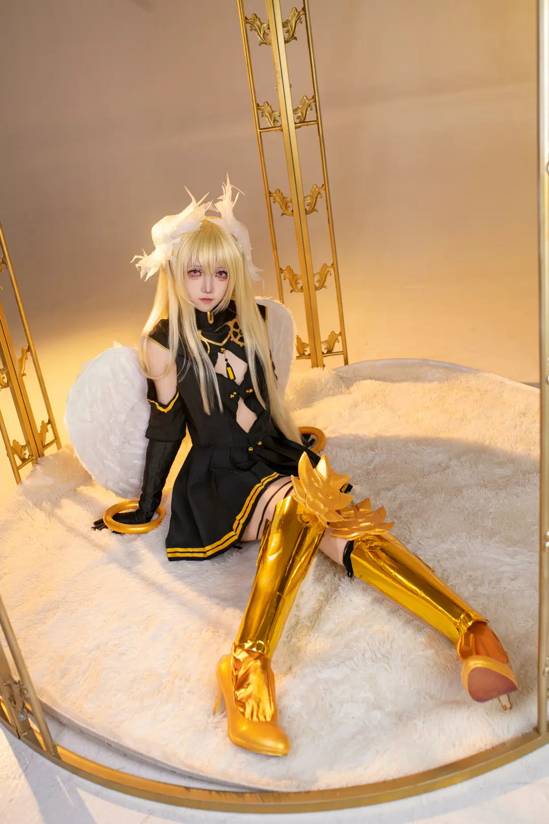 cosplay, 约会大作战, 丝袜, 万由里cos, 万由里裁决